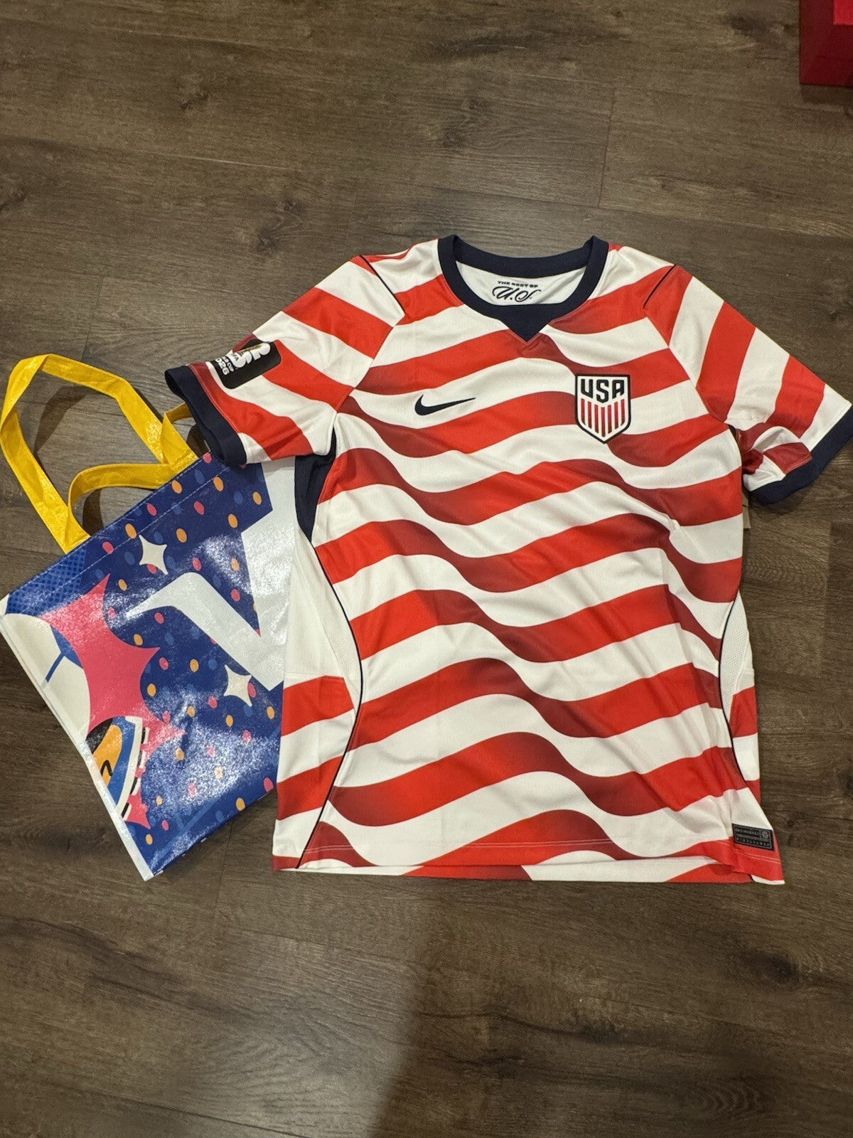Authentic 2026 World Cup Nike USA USMNT Stadium Replica Jersey WC Patch Large +