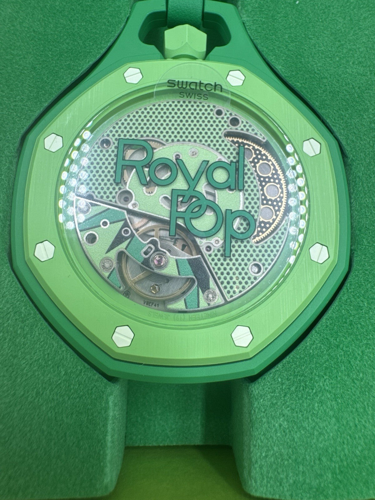 BRAND NEW AP Swatch Royal Pop Green Eight Limited Edition 41mm w/ Box & Papers