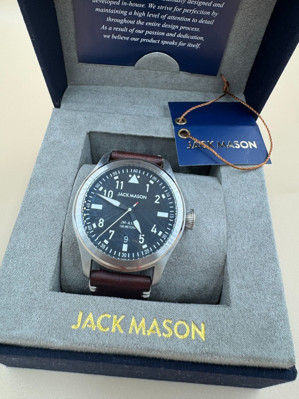 Jack Mason Watch JM-A101-002 Men's Regular Import Brown with Box Stainless Steel
