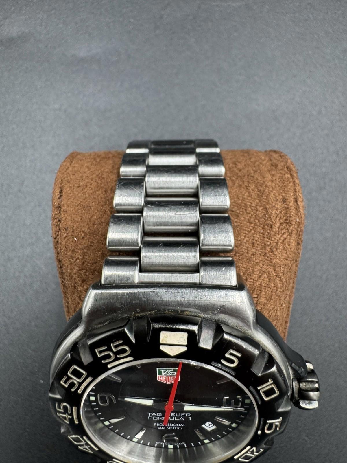 TAG HEUER WAC1110 Mens Formula 1 Series Watch Black Silver Professional See Pics