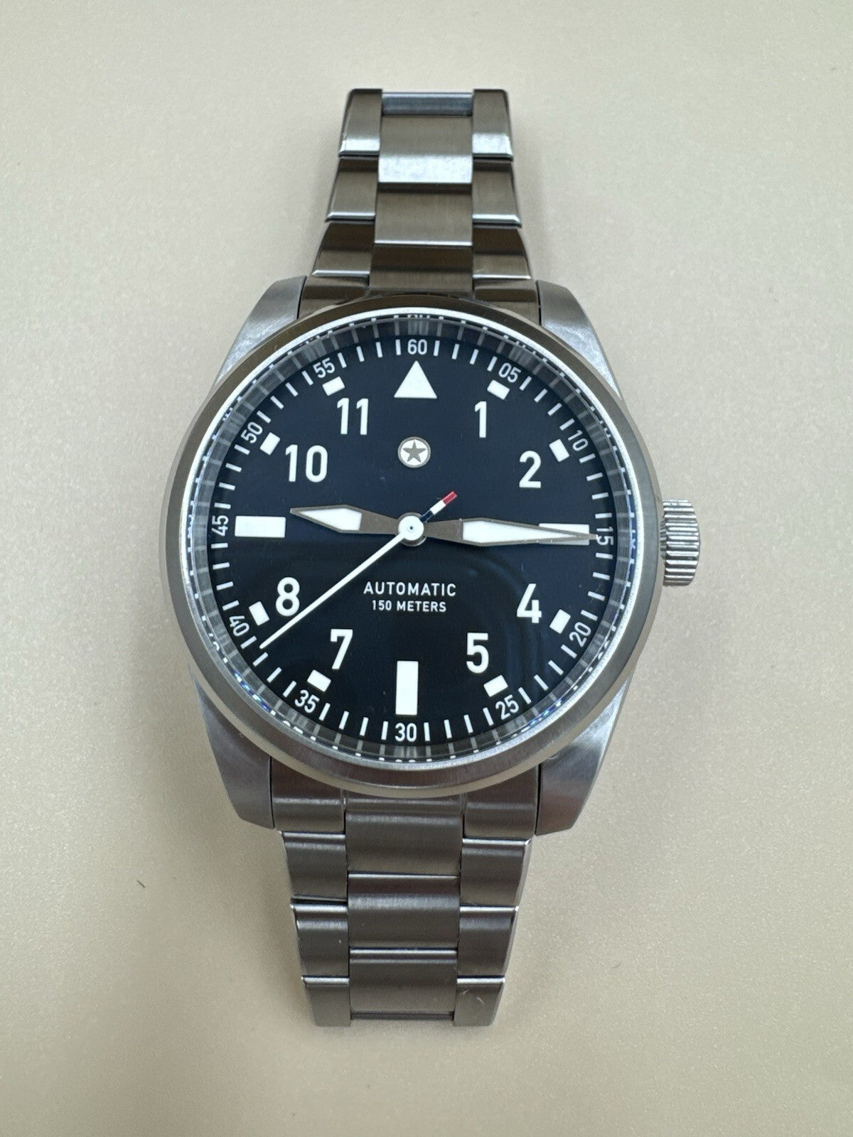 Jack Mason Pursuit Automatic 150m Black Dial Stainless Steel Bracelet Box Certs