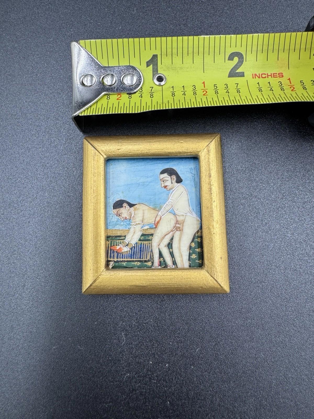 Mughal Miniature Erotic Painting Framed Indian Kama Sutra