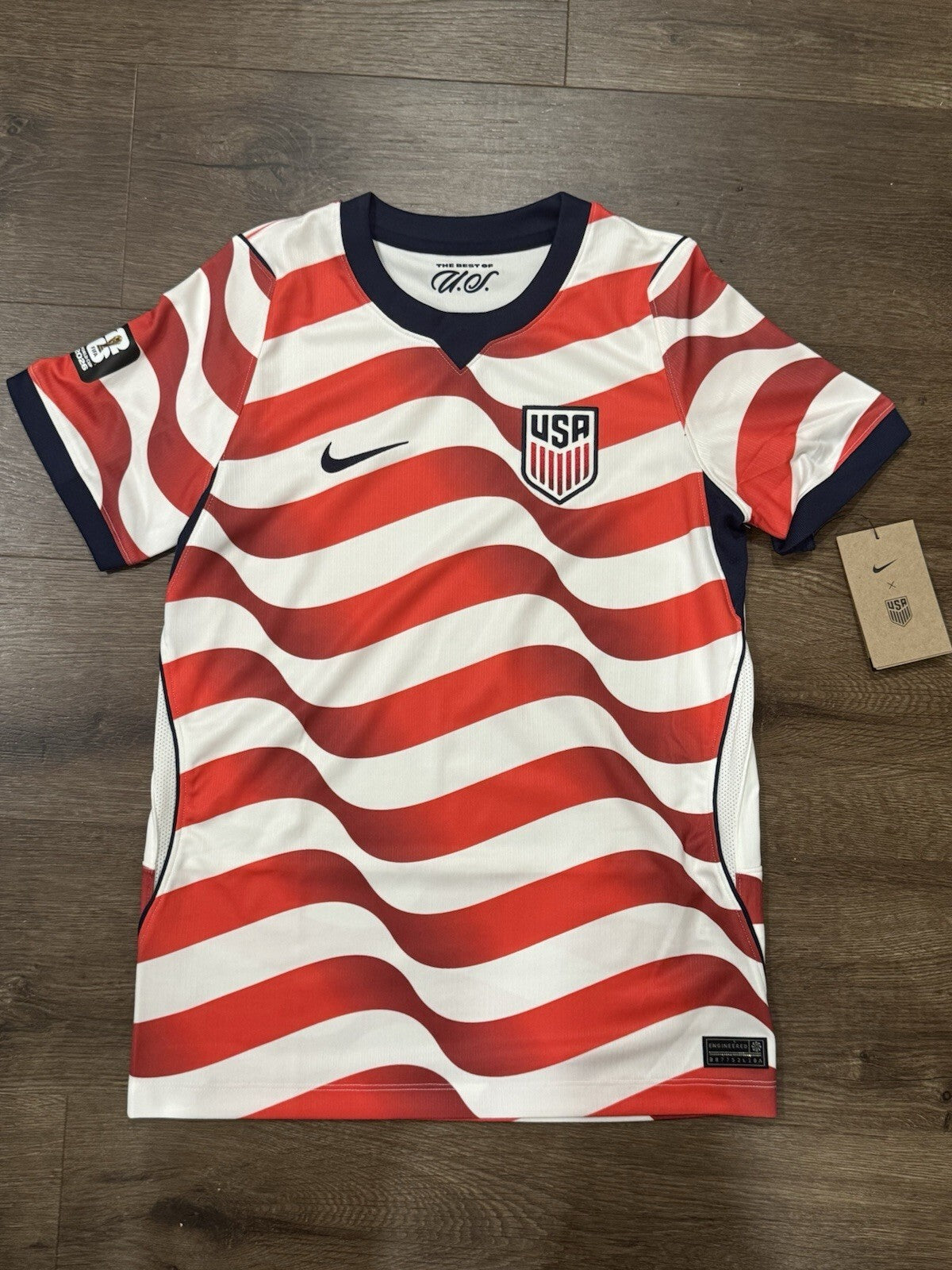 US Men's National Team Soccer Youth Jersey Size L With 2026 World Cup Logo FIFA