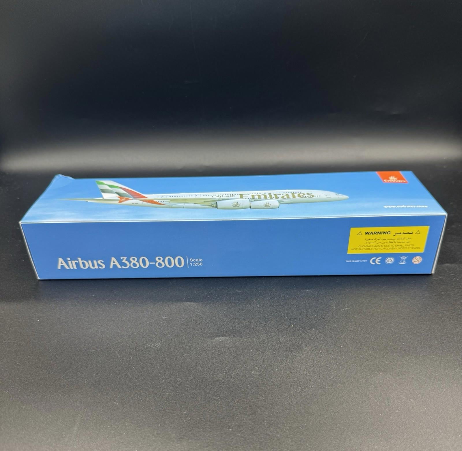 Emirates Airbus A380-800 1:250 Model Plane 2026 UAE Tailfin NEW Box See Conditio