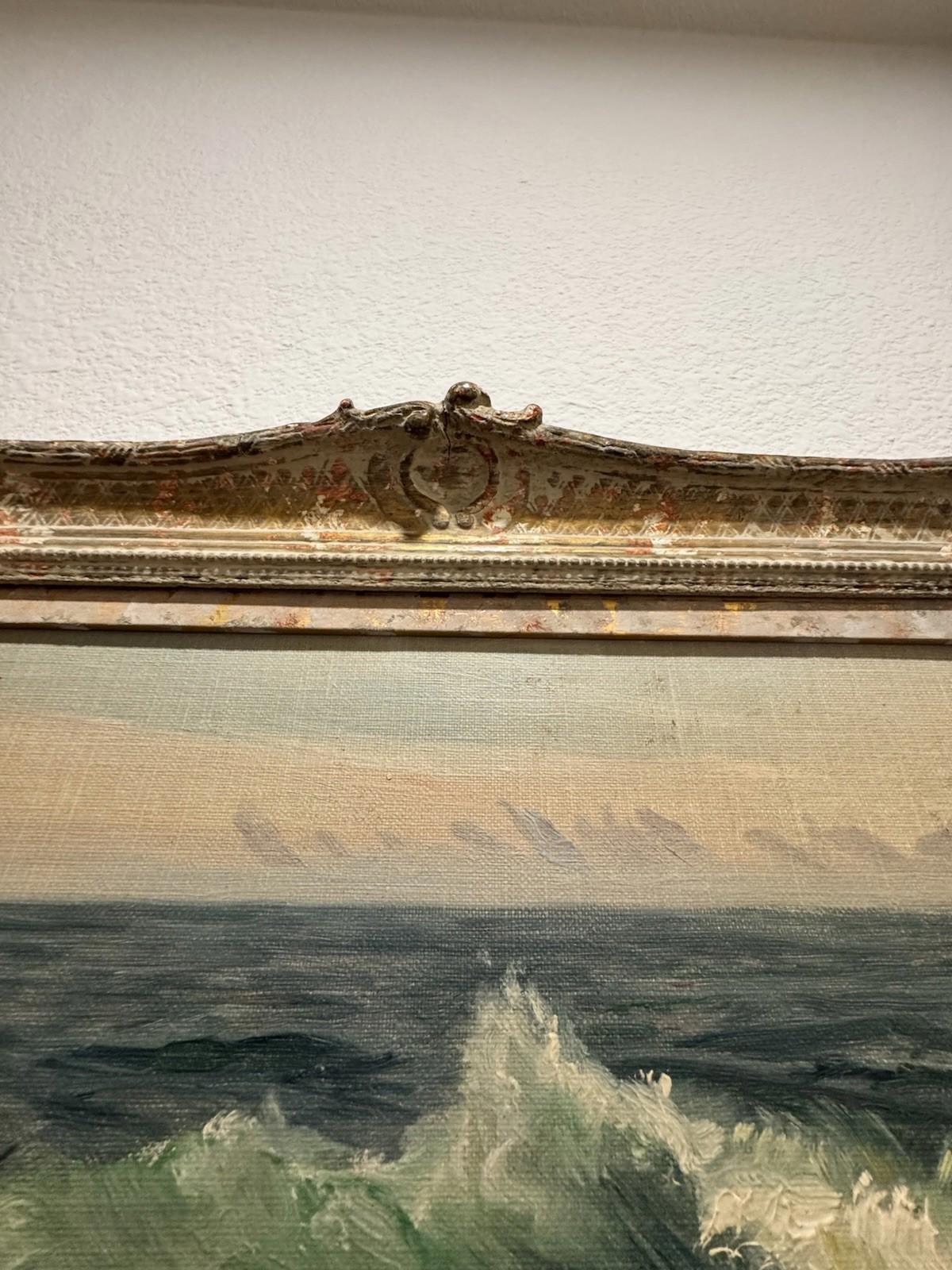 Francis Draper Signed Impressionist Seascape Oil Painting CA