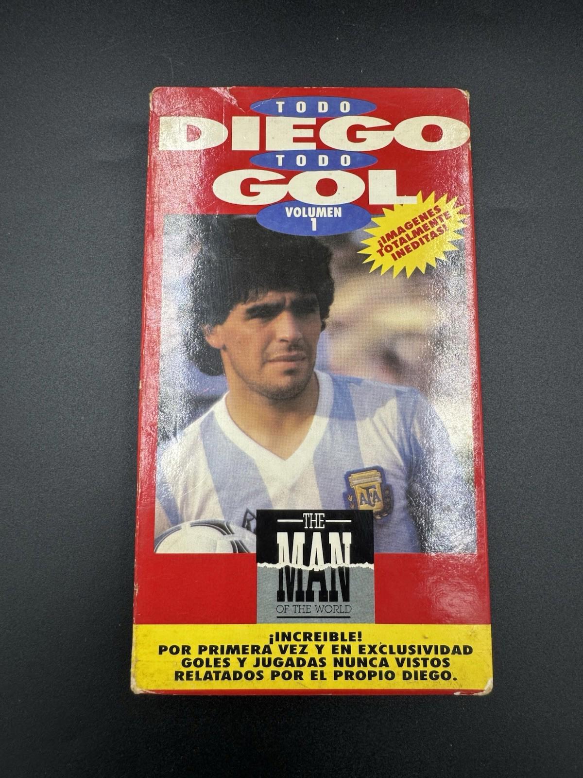 Todo Diego Todo Gol Volumen 1 Maradona Soccer VHS Video Tape
