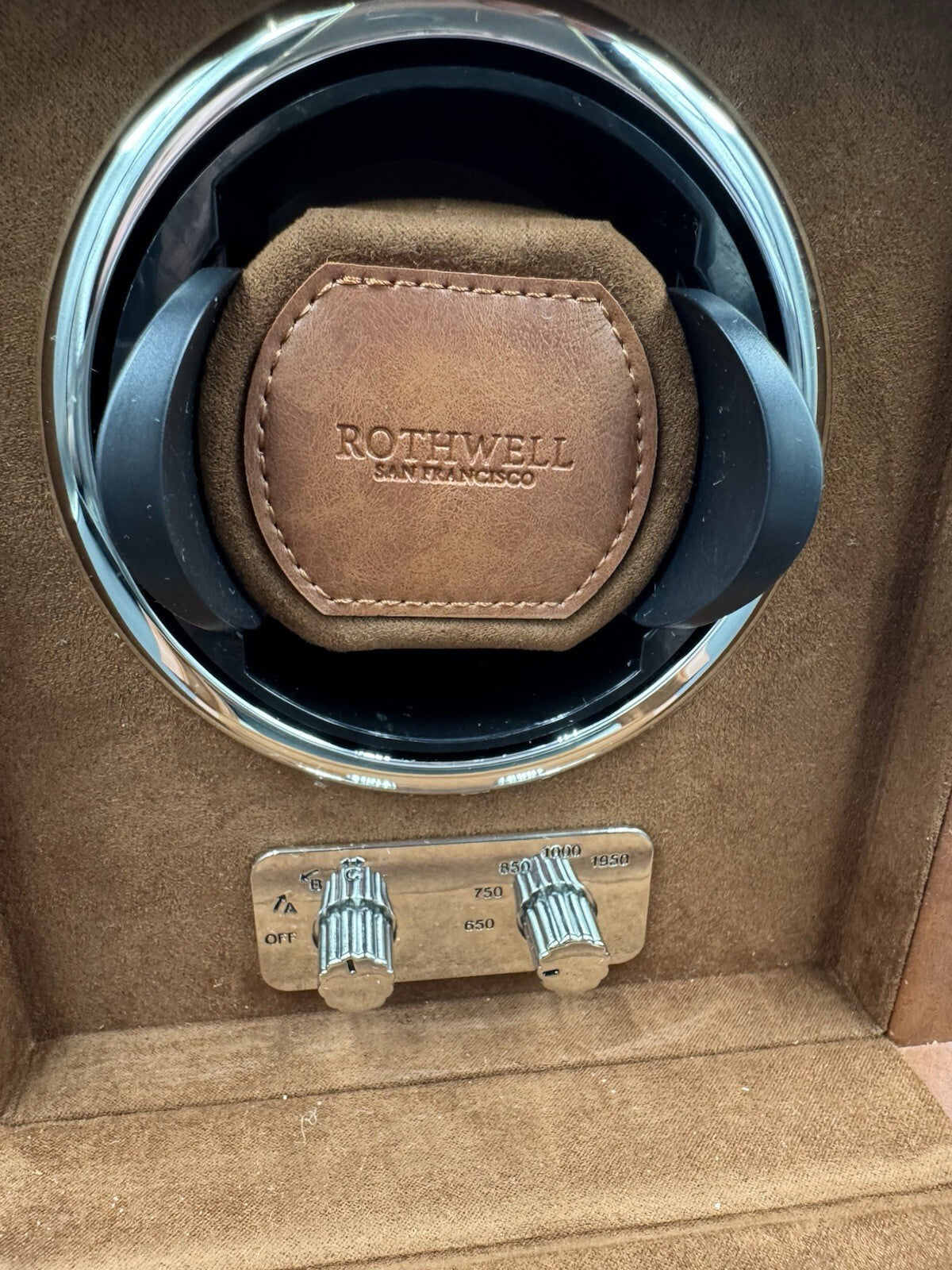 ROTHWELL SINGLE WATCH WINDER FOR AUTOMATIC WATCHES W/ QUIET MOTOR NEAR Mint Cond