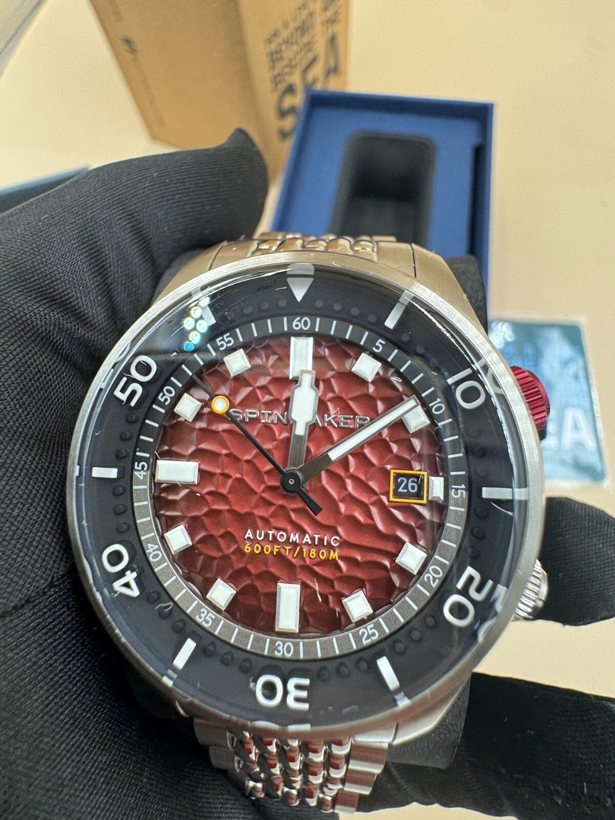 Spinnaker Bradner Automatic Red / Stainless Steel Red Dial Wristwatch SP-5062-99