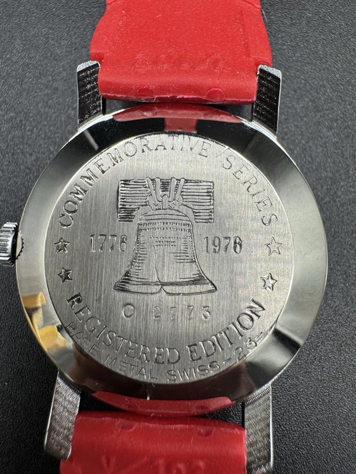 Bradley Mickey Mouse Bicentennial Watch 1976 Swiss In Box Commemorative Edition