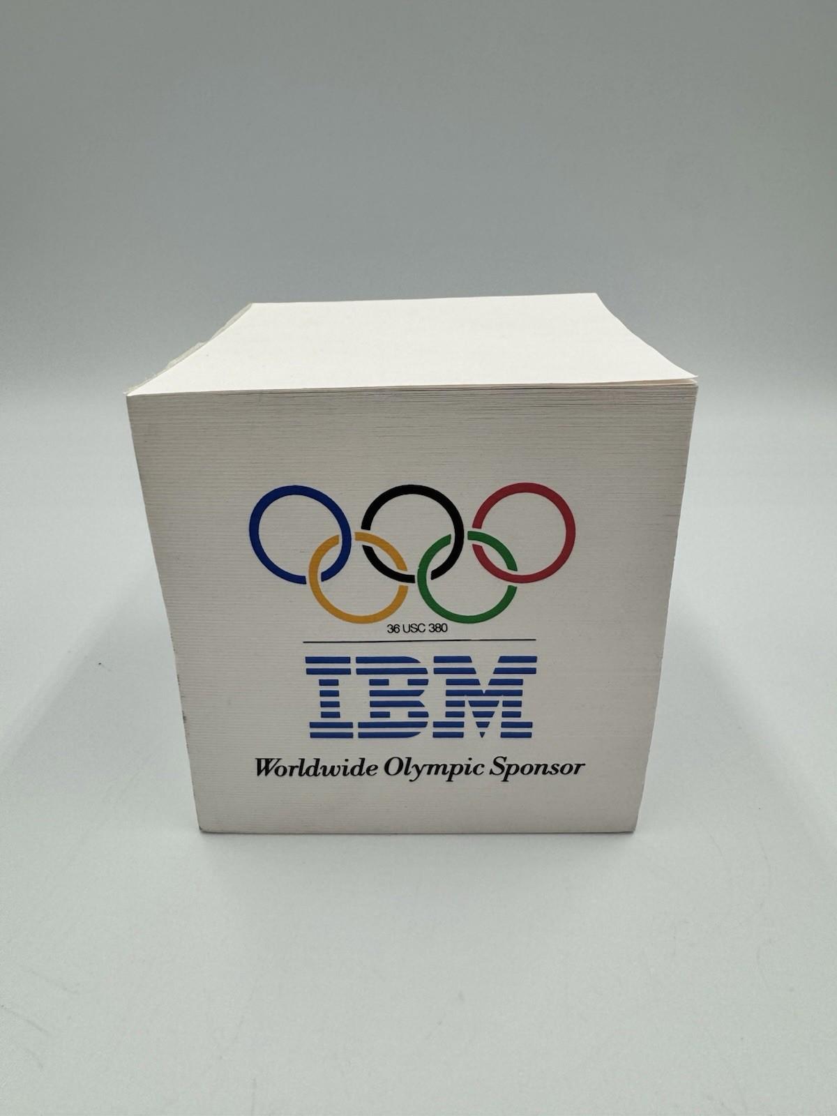 IBM Olympic Worldwide Sponsor Memo Cube Notepad Squares
