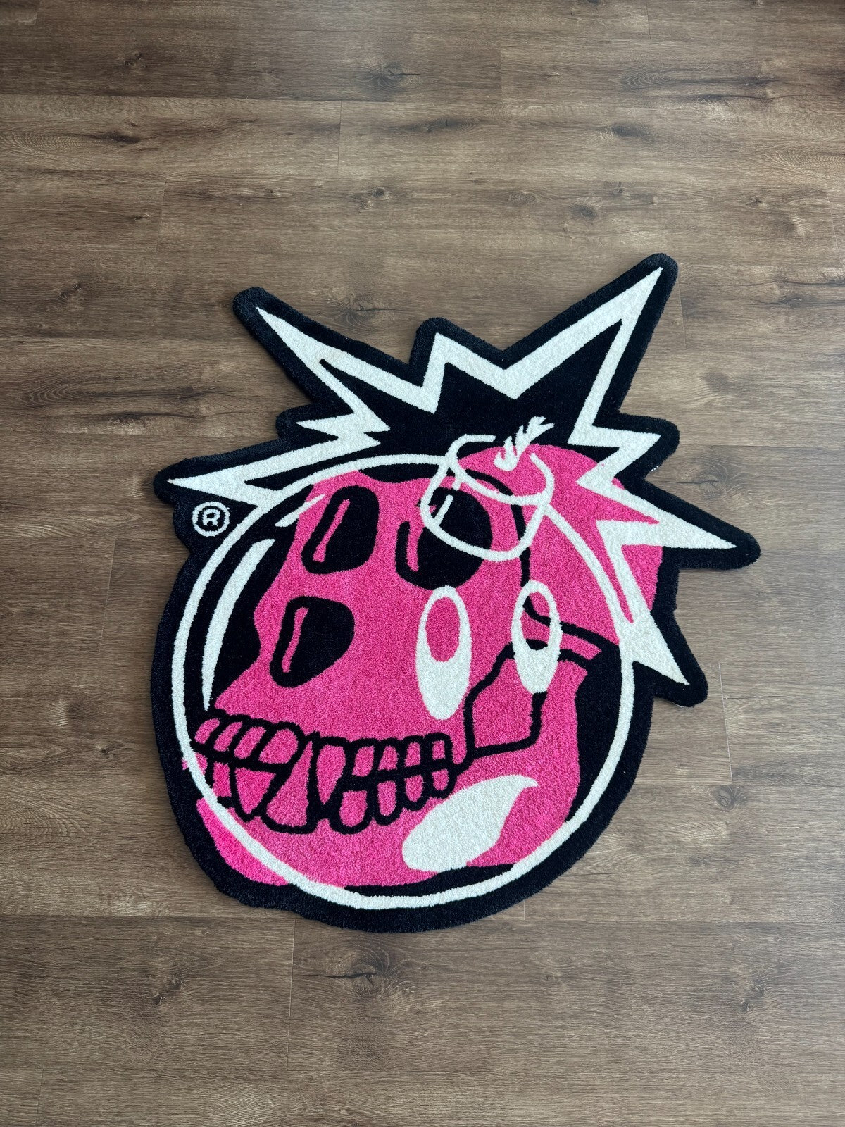 THE HUNDREDS BORED APE YACHT CLUB RUG 2021 BAYC Skull Logo Adam Bomb Black Pink