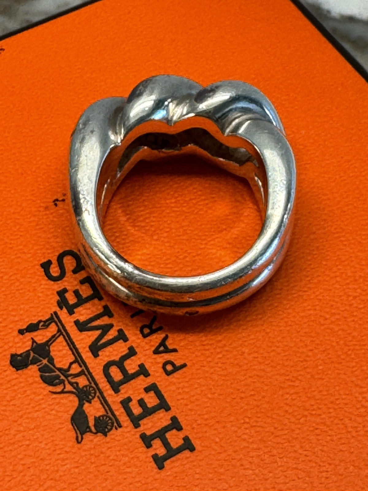 Hermes Paris Ring Torsade - US Size 7.5 - SV925 - Used - VG