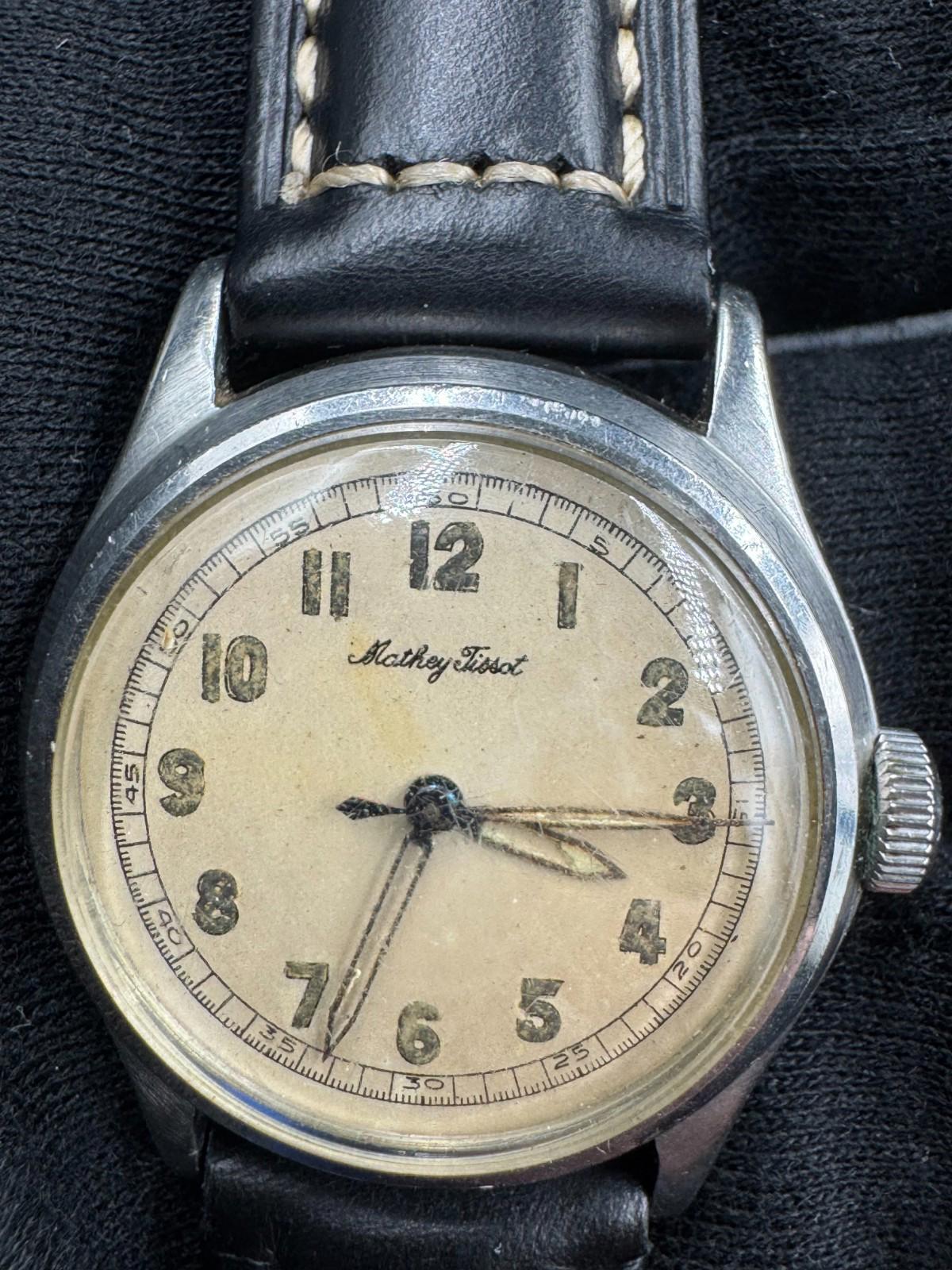 Mathey-Tissot Bumper Automatic 32.5mm Pierced Lugs Screwback Arthur Wagner 1950s