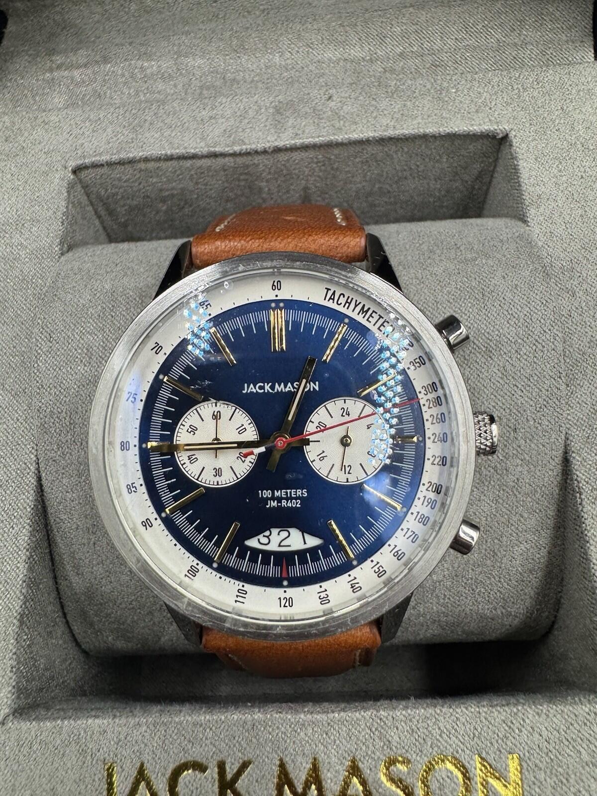 Exquisite JACK MASON Racing Chronograph Quartz Men's Watch JM-R402-006 Tachymete