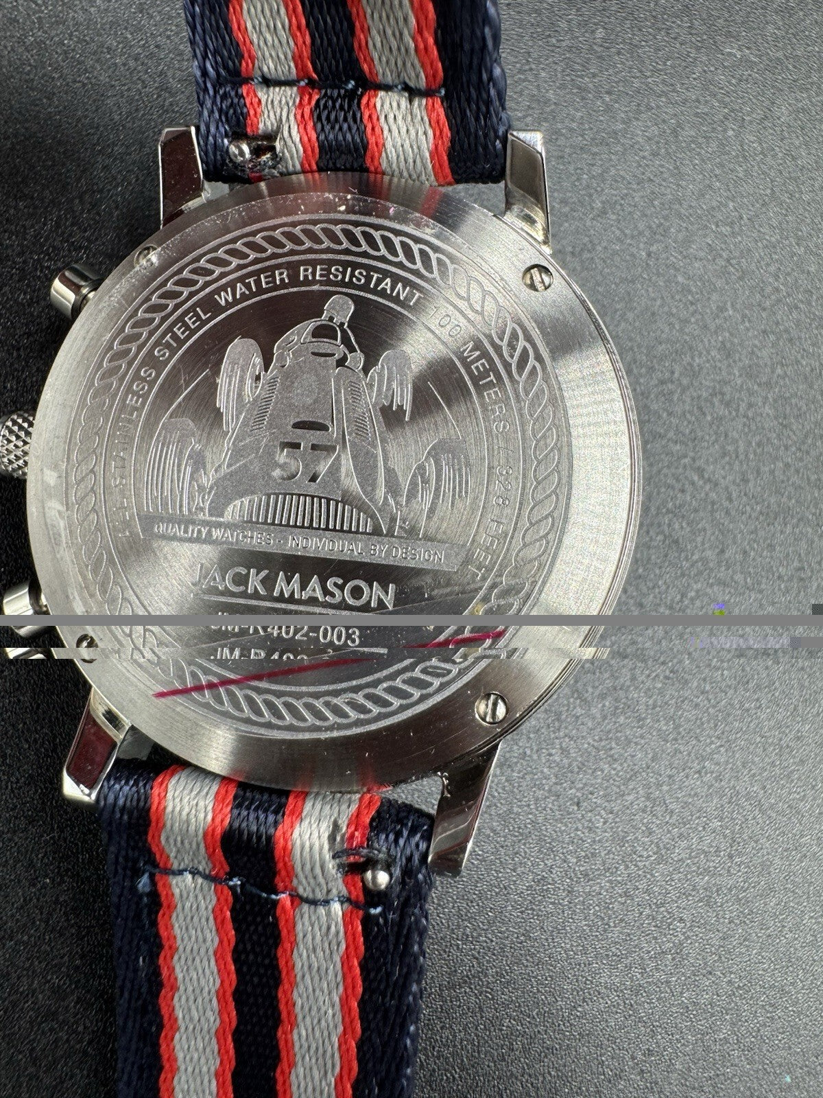 Exquisite JACK MASON "57" Racing Chronograph Quartz Men's Watch JM-R402-003 Nylo