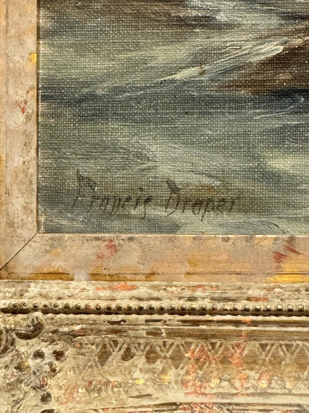 Francis Draper Signed Impressionist Seascape Oil Painting CA