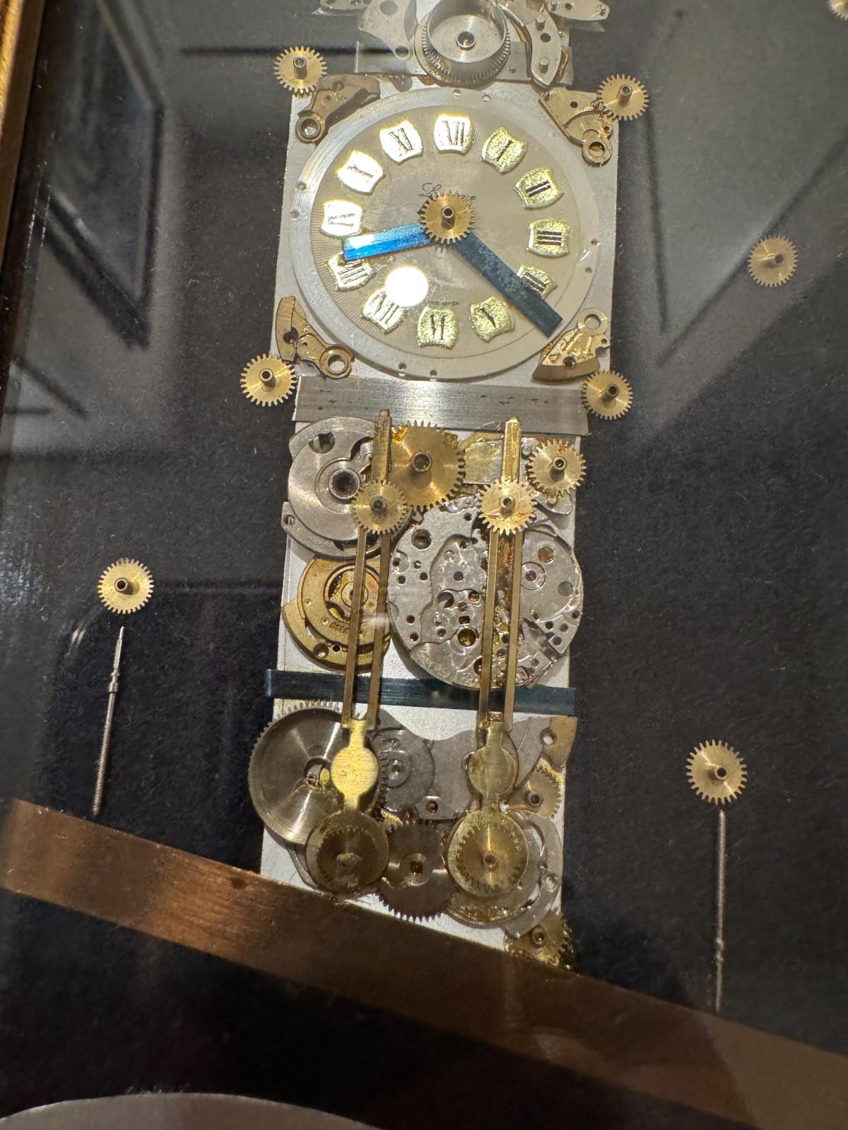 Vintage Framed Big Ben London Horological Collage Watch Parts Art Lucerna Unique