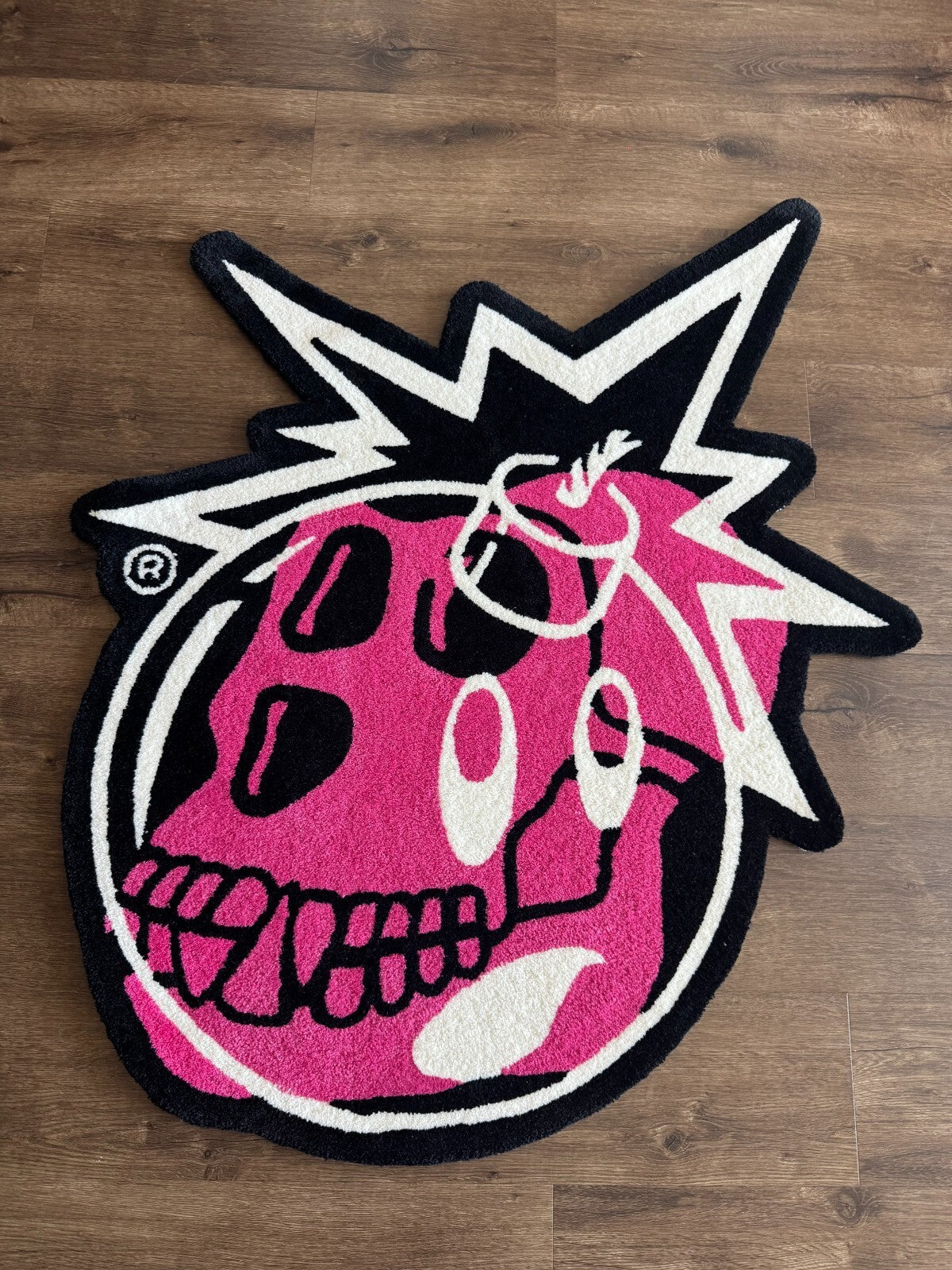 THE HUNDREDS BORED APE YACHT CLUB RUG 2021 BAYC Skull Logo Adam Bomb Black Pink