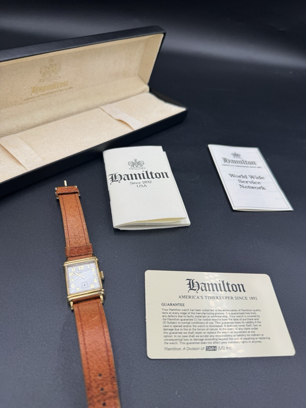 Hamilton Limited Edition No. 2148 22mm Gold Tank Quartz Watch 10k Gold Filled VG