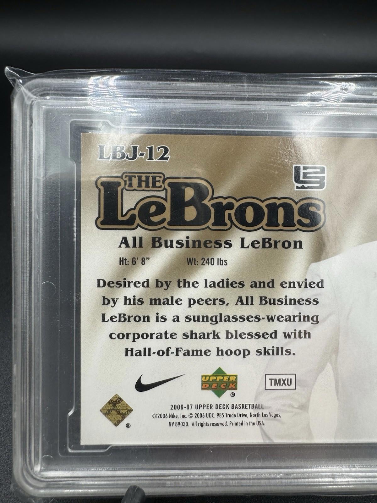 2006 Upper Deck The LeBrons LeBron James All Business White Suit #LBJ12 BCG 10