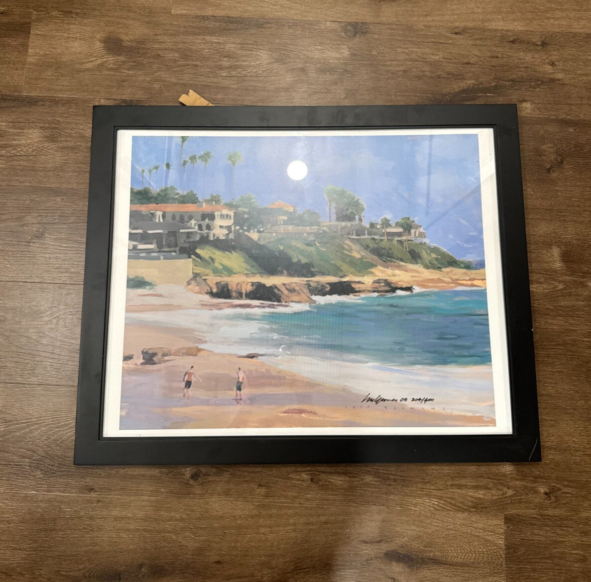 Jeff Yeomans Signed Print 204/400 La Jolla California Beach Framed San Diego Art
