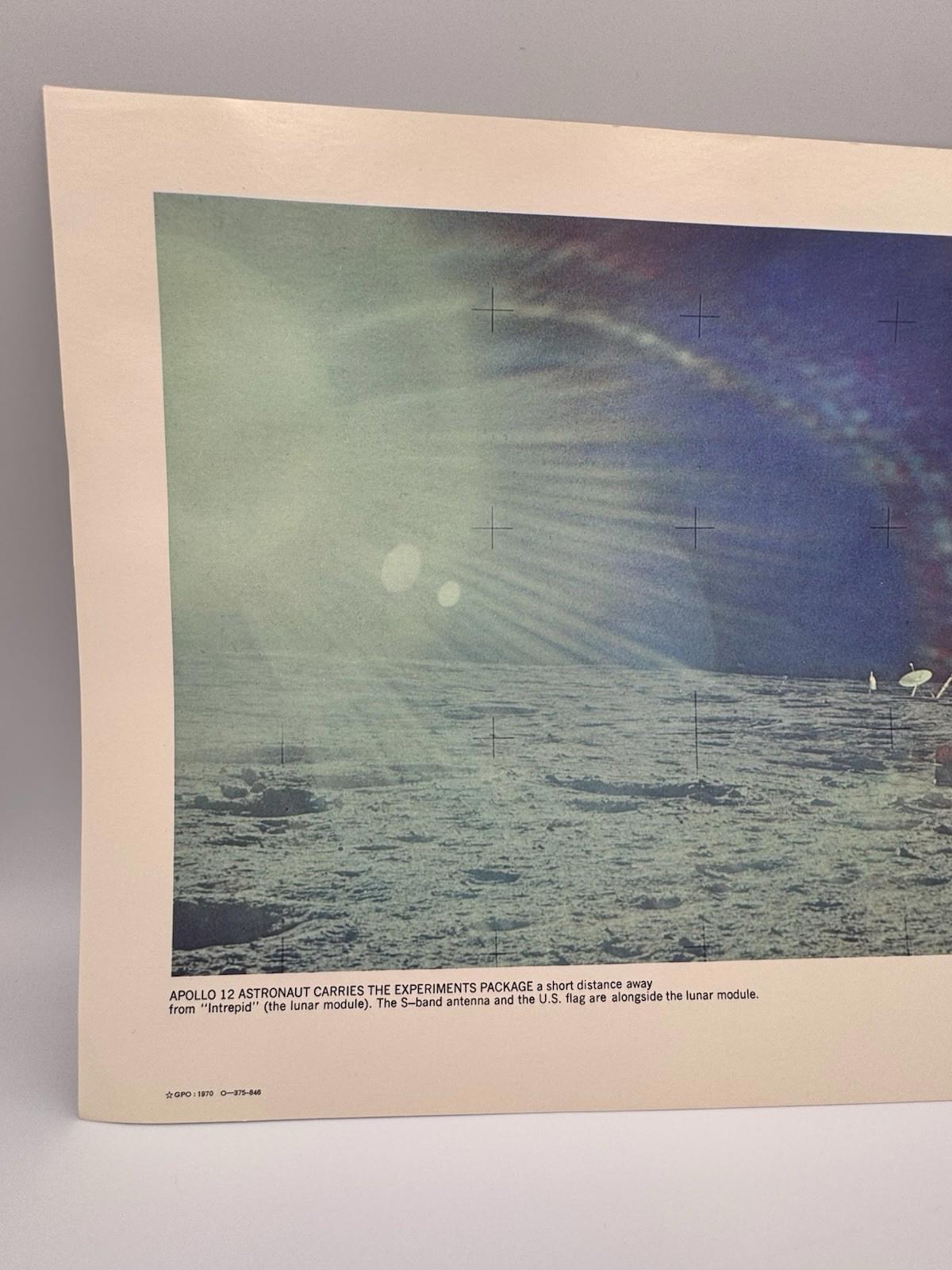 Vintage NASA Apollo 12 Experiments Package Astronaut Lithograph Print 69-HC-1341