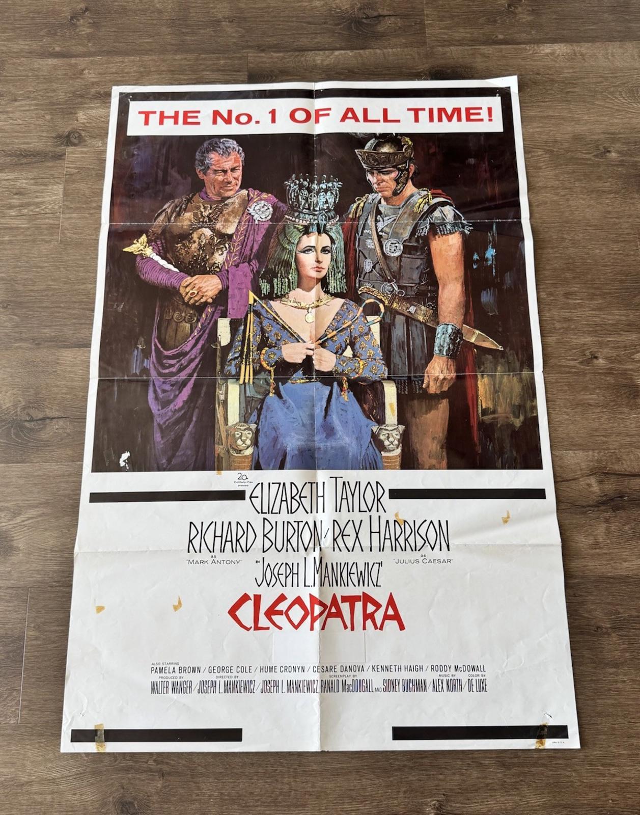 CLEOPATRA ORIGINAL MOVIE POSTER ELIZABETH TAYLOR 1963