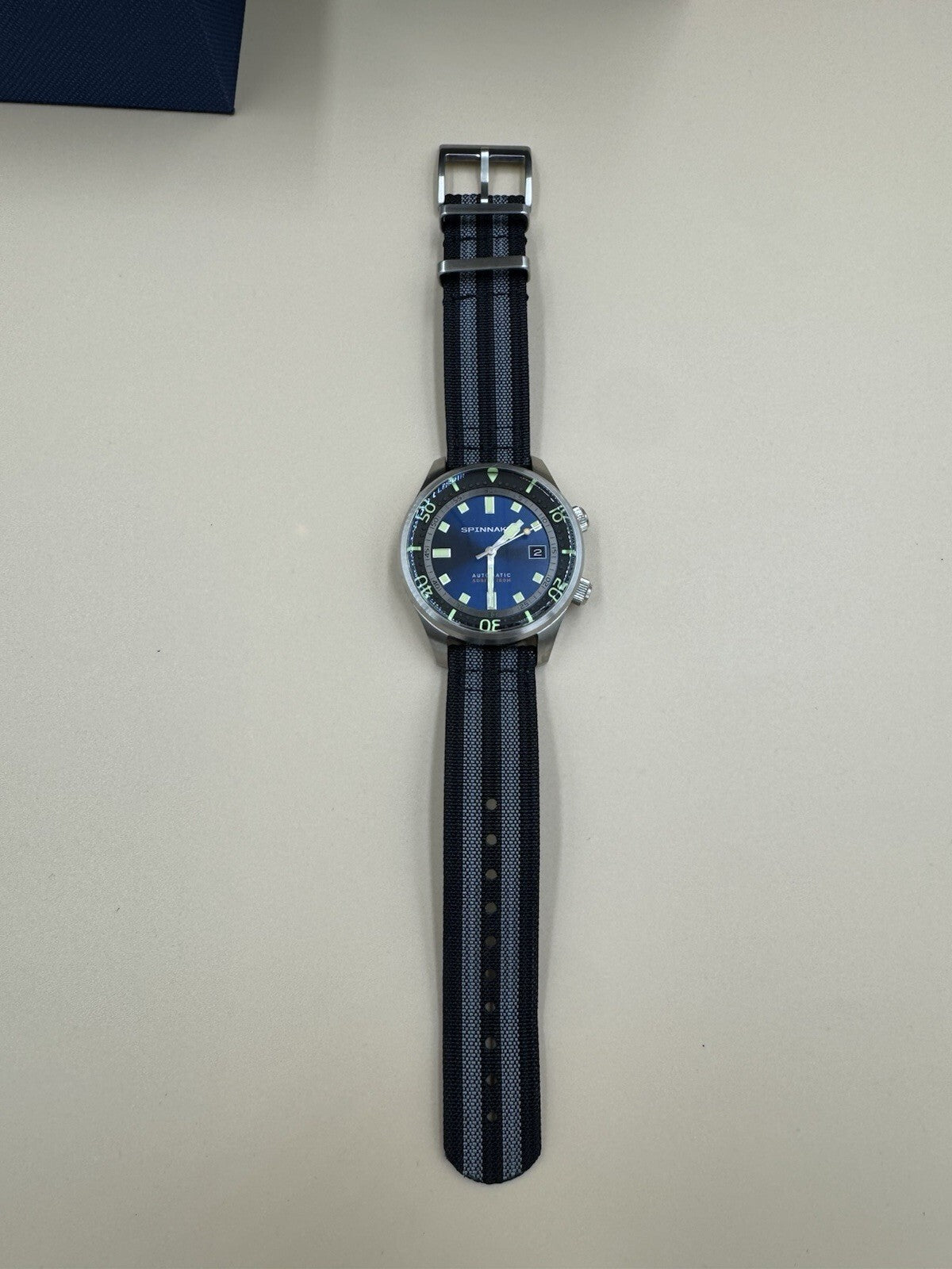 Spinnaker Bradner Stainless Steel Case Blue Dial Men's Watch SP-5062 Very Good C