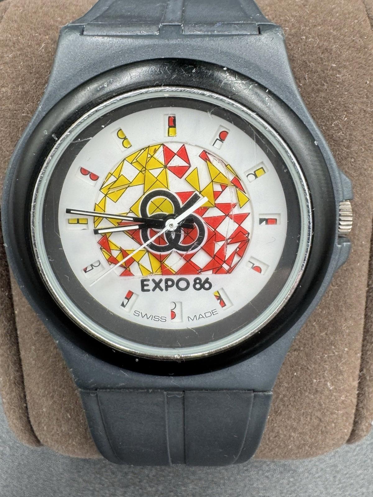 Swatch Expo 86 Quartz Vintage Men’s Watch - Needs Servicing , battery, and band