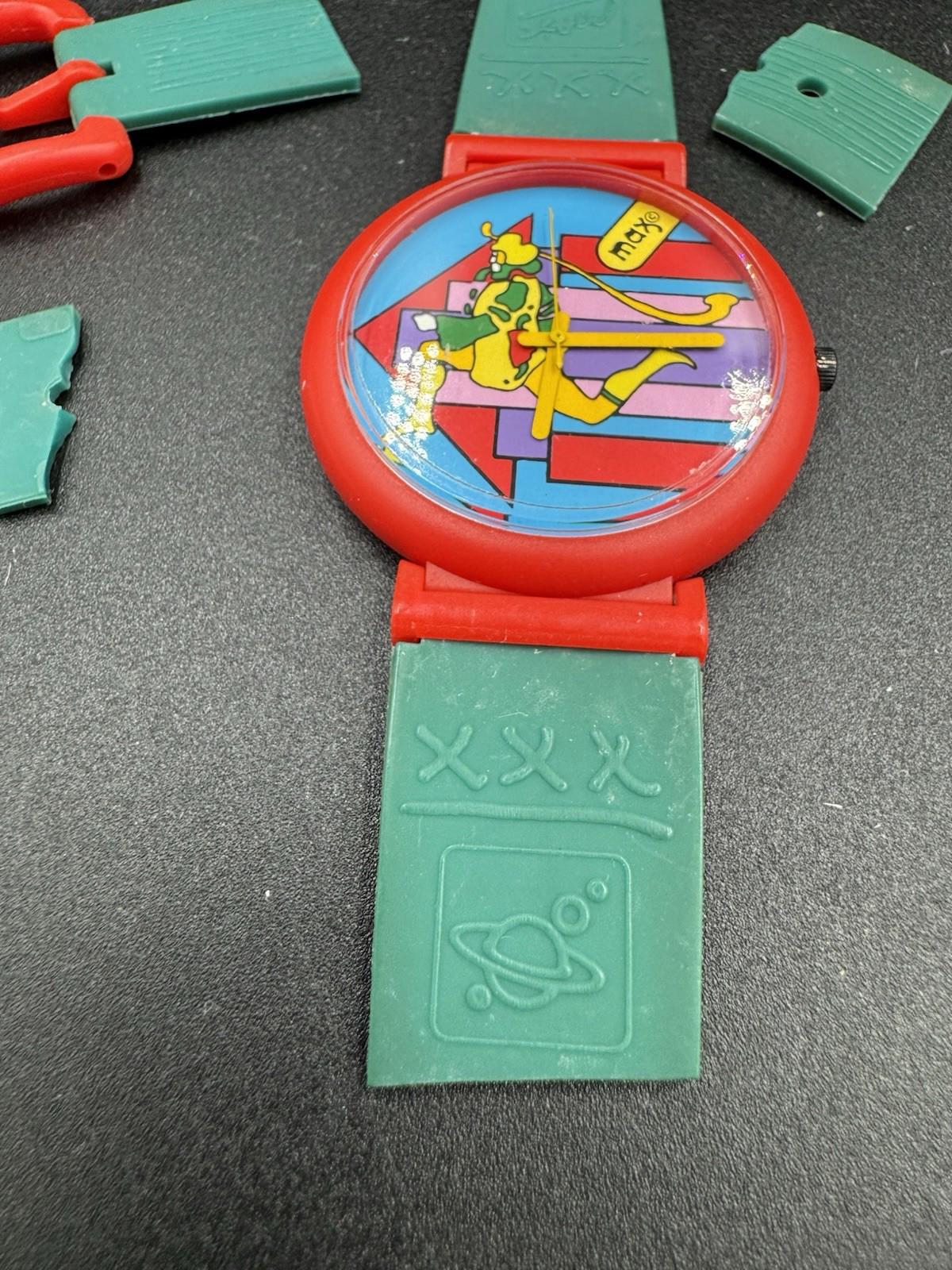Vtg 1988 Peter Max Neo Max Watch Runner Save The Rainforest New Battery Runs VG+