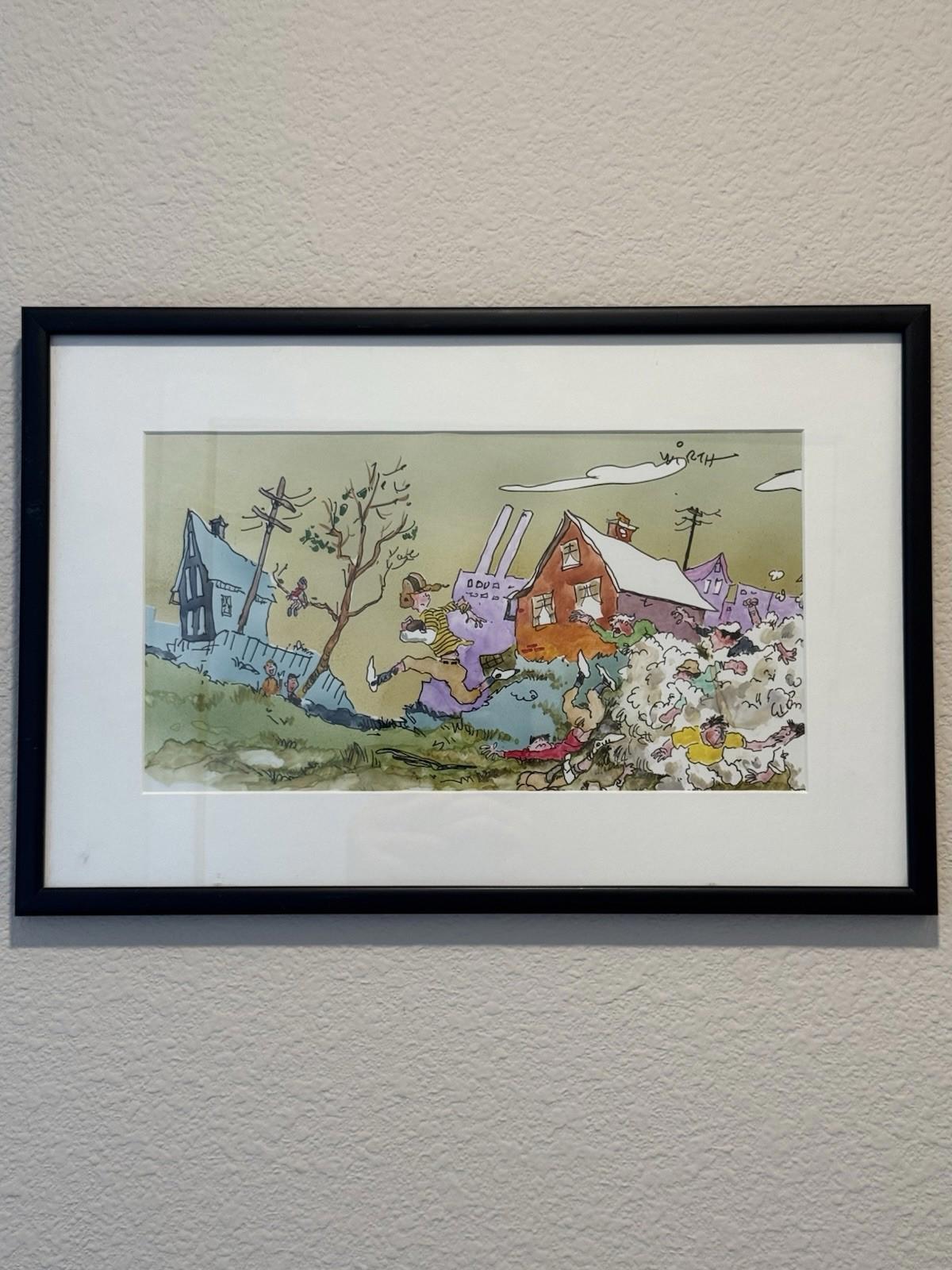 Cliff Wirth Signed Original Cartoon Art Framed One of One