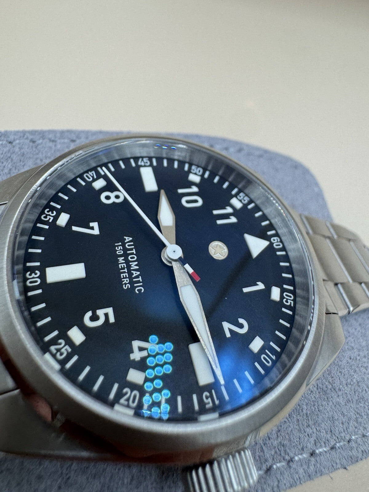 Jack Mason Pursuit Automatic 150m Black Dial Stainless Steel Bracelet Box Certs