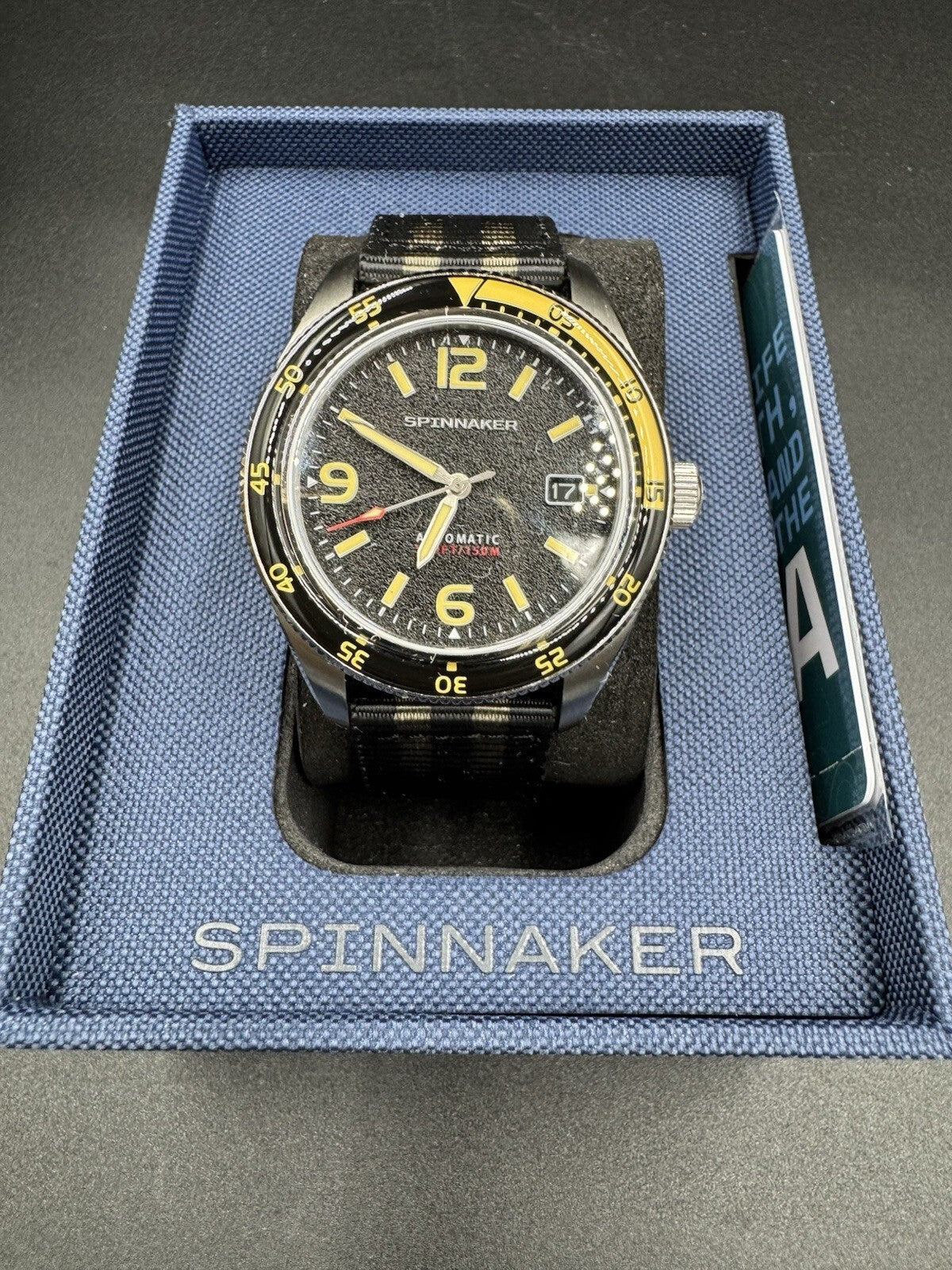 Spinnaker Fleuss Stainless Steel 43mm Japanese Automatic Wristwatch Black Dial M