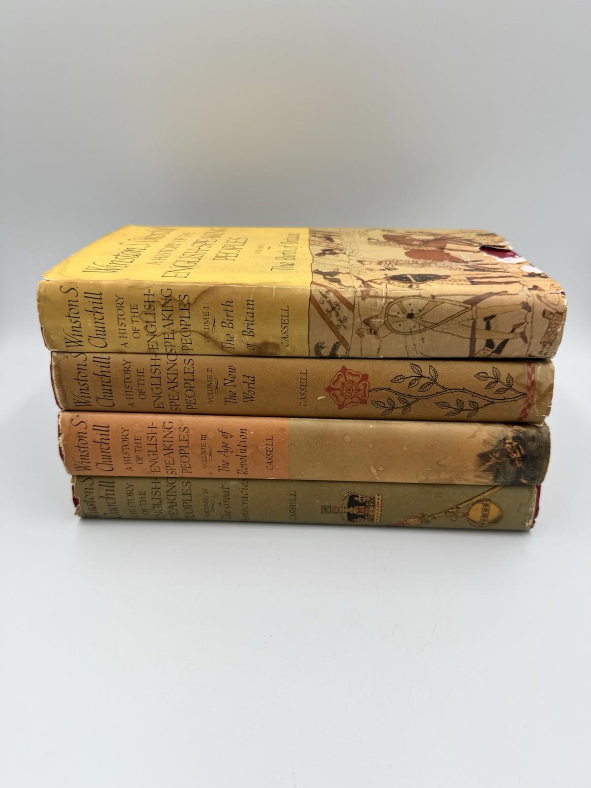 Churchill History of English-Speaking Peoples First UK Ed. Set 1956-8 HCDJ G+ SP