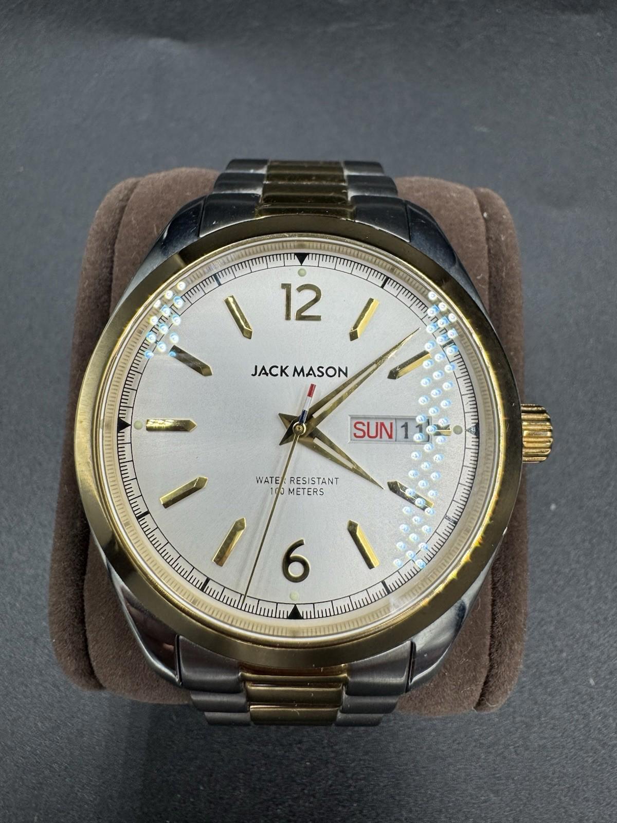 Jack Mason Men's Canton Two Tone Watch Texas Designed Gold Mix JM-H101-006 Great