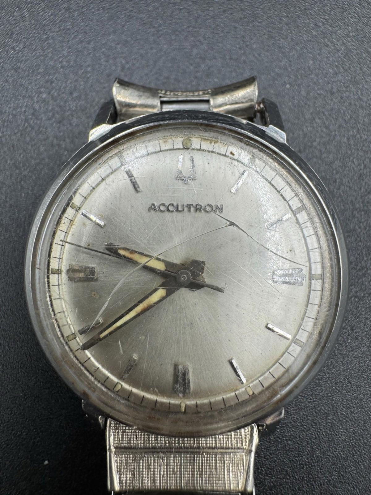 Bulova 1969 (M9) Accutron 214 (Ref. g19199) Stainless Steel Waterproof Watch Vtg