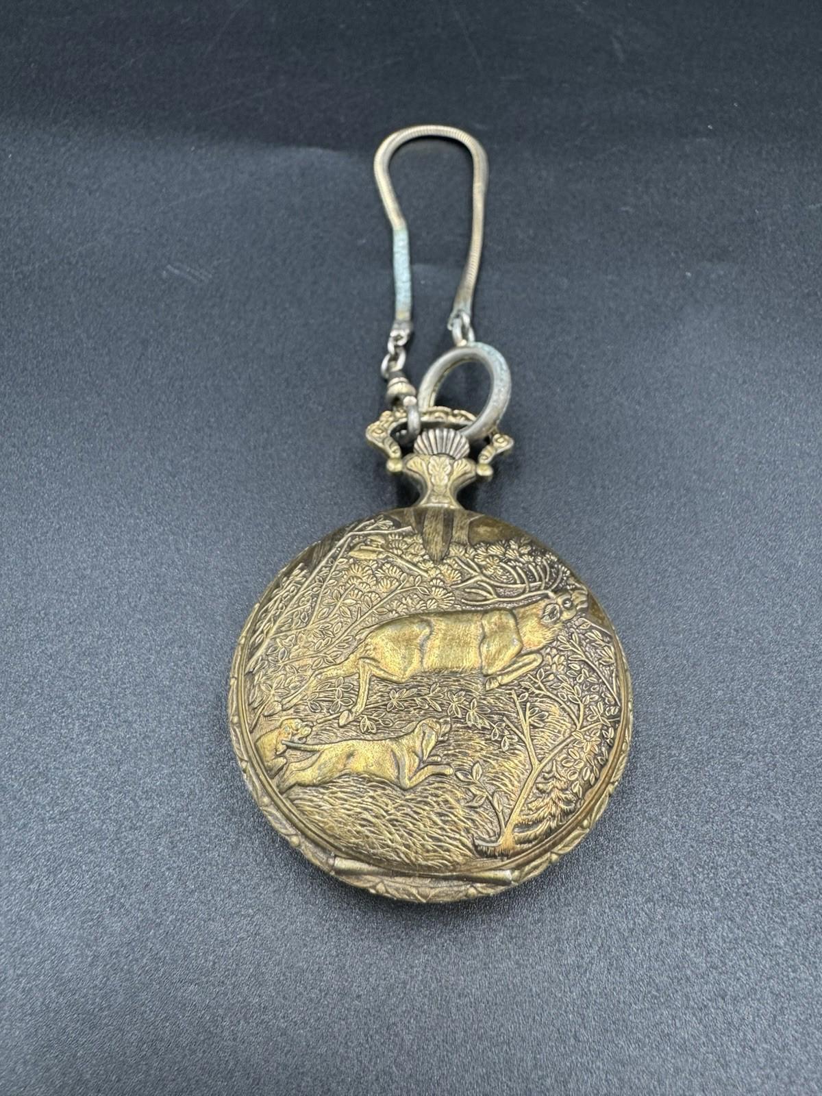 Vintage Delaware Pocket Watch 17 Jewels Swiss Fashiontime Hunter Case Non-Runnin