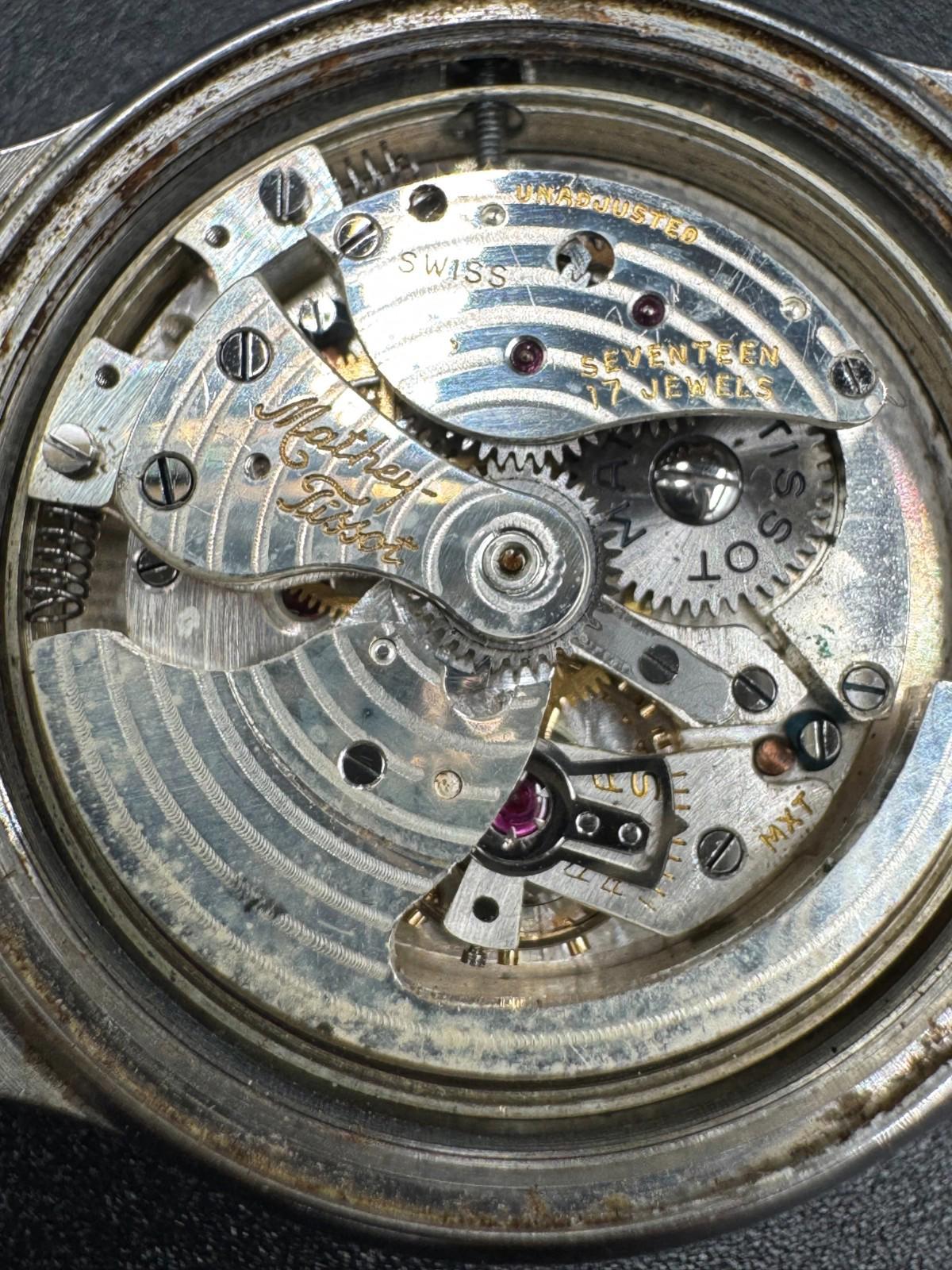 Mathey-Tissot Bumper Automatic 32.5mm Pierced Lugs Screwback Arthur Wagner 1950s