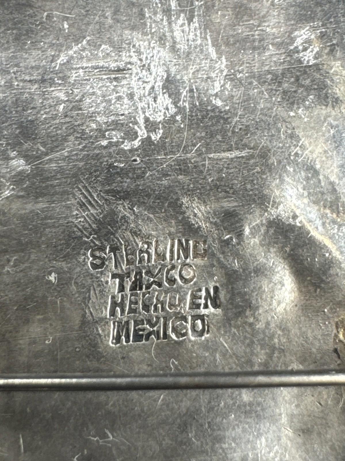 Vintage Taxco Sterling Silver Aztec Quetzalcoatl Mythical Serpent Brooch Pin Mex