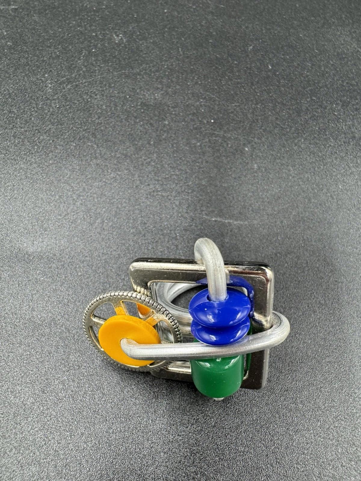 Handmade Bauhaus Inspired Aluminum Puzzle Ring Argentine Designer Multi Color NM