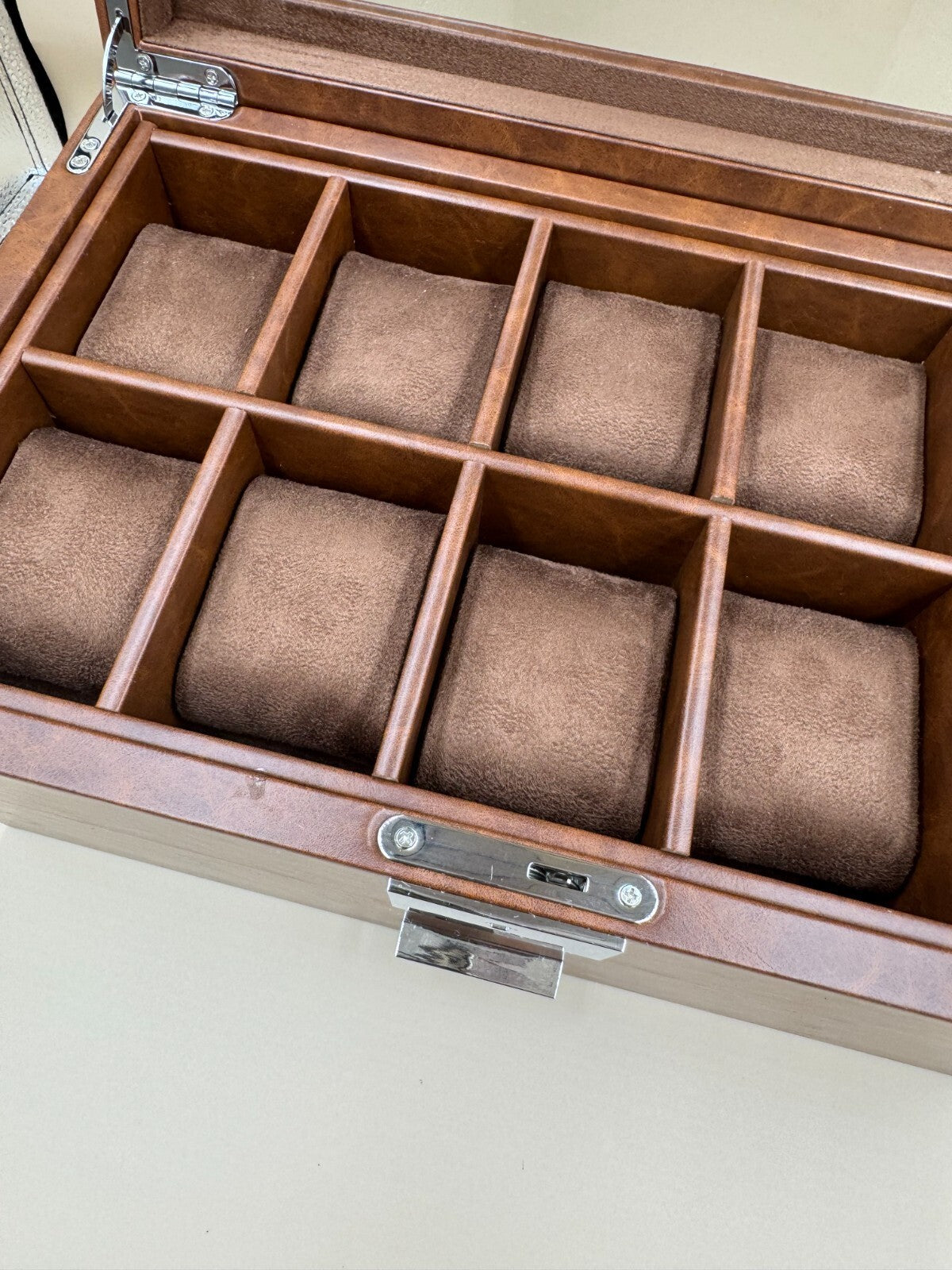 Rothwell 20 Slot Leather Watch Box Luxury Case Display Organizer - San Francisco