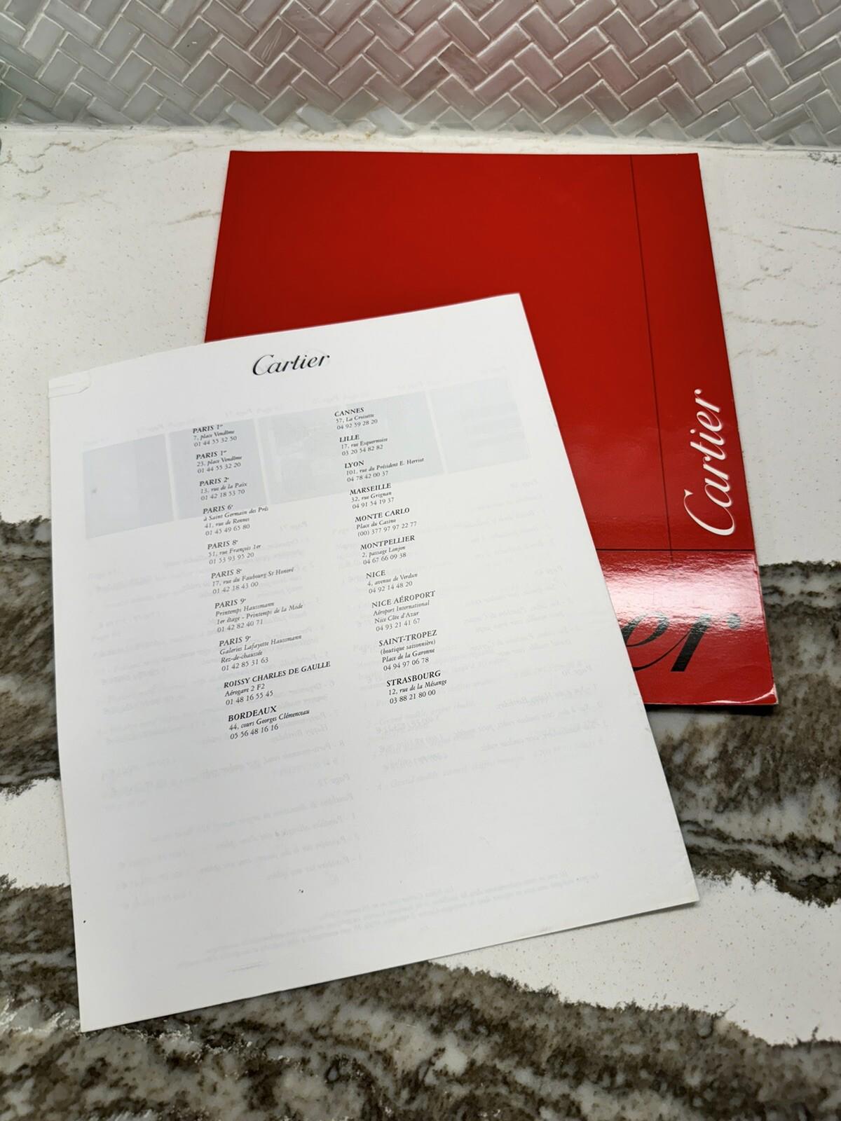 1999 Cartier Boutique Catalog Watches Jewelry Pens Purses