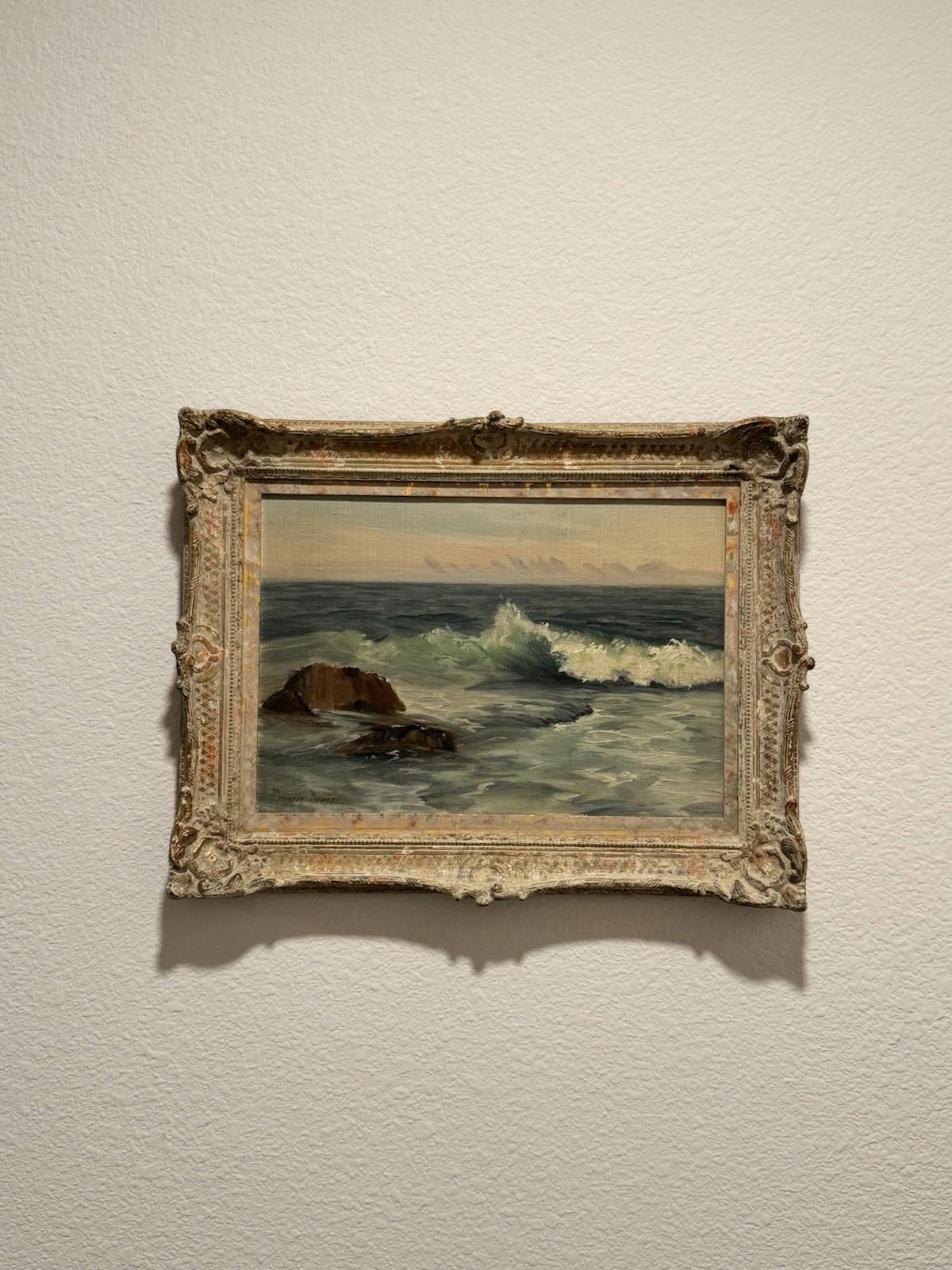 Francis Draper Signed Impressionist Seascape Oil Painting CA