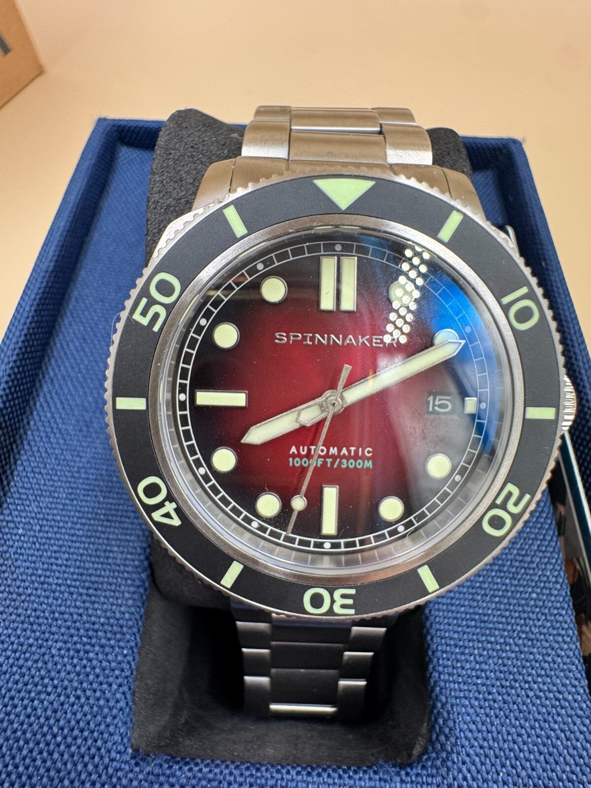 Spinnaker Hull Diver Stainless Steel 42mm Japanese Automatic 300m Full Kit Watch