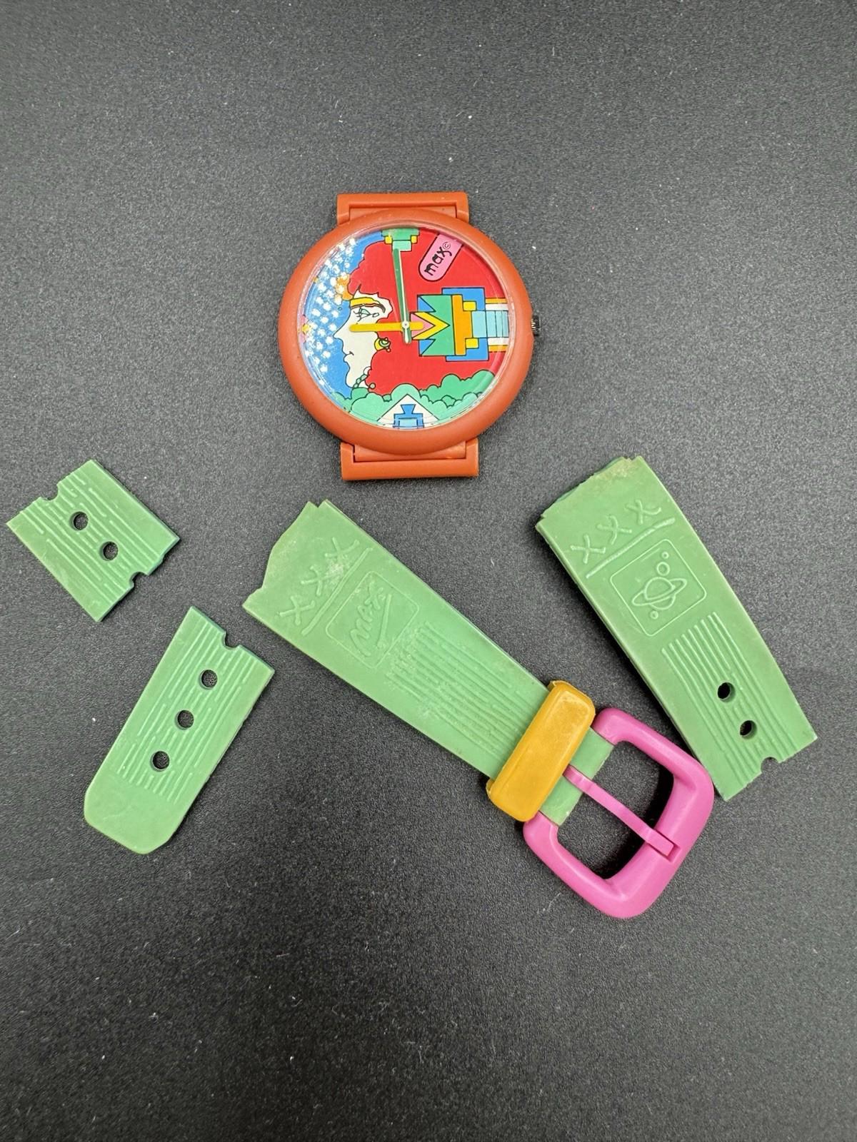 Vintage 1988 PETER MAX Wrist Watch Rare ! Collector’s Piece SAVE THE RAINFOREST