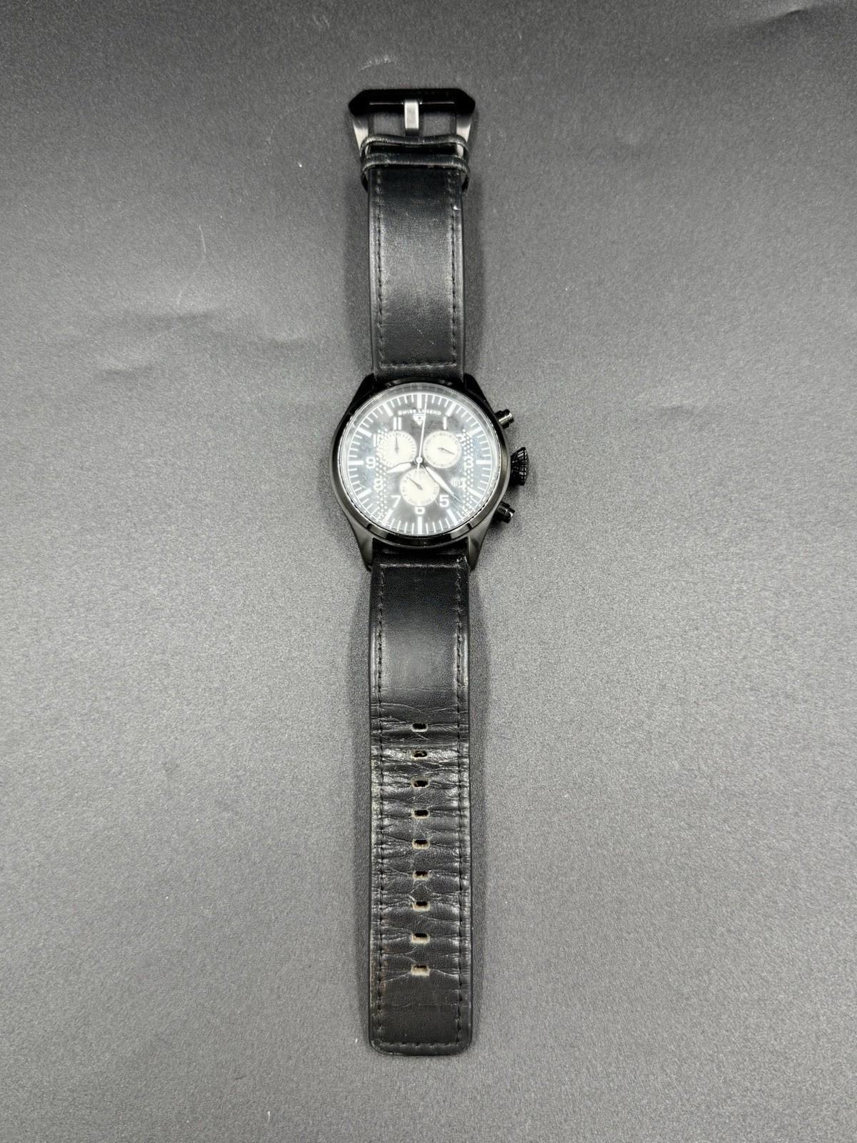 Swiss Legend Pioneer Chronograph Watch 413172071 Black Dial