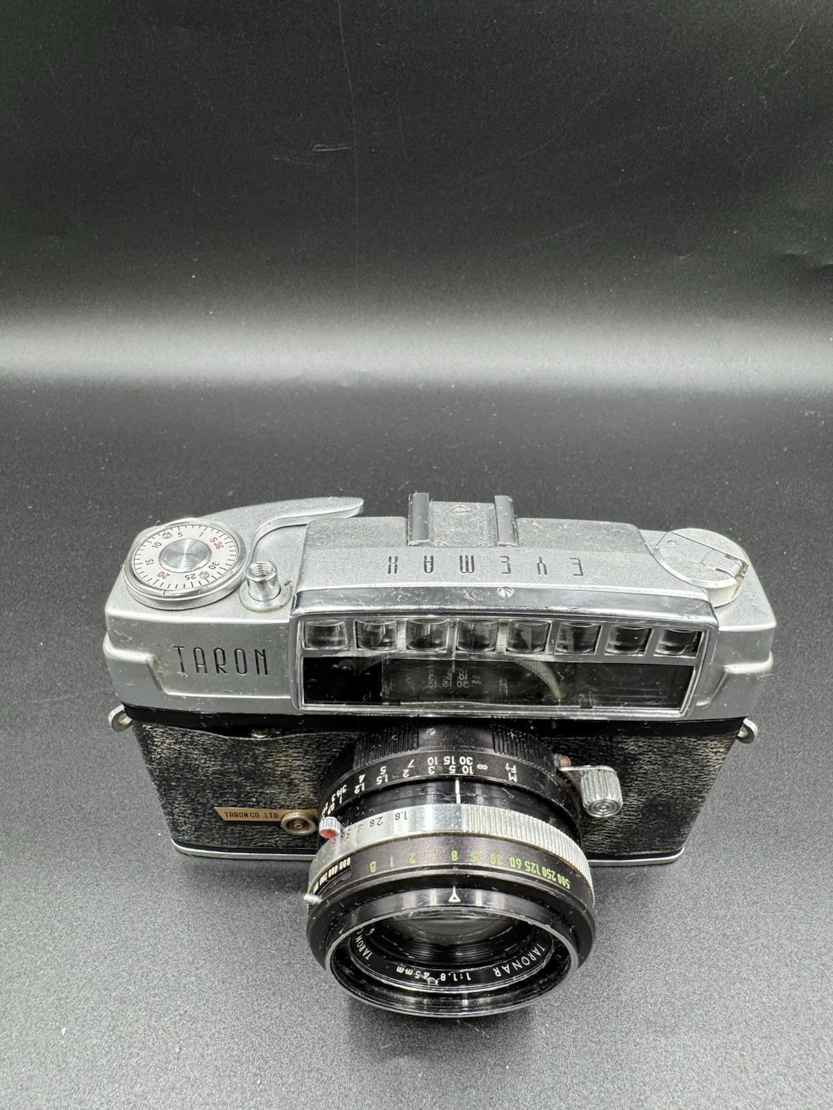 Vintage Taron Eyemax 1.8 45mm Camera Made In Japan No.20933 Untested Silver Cam