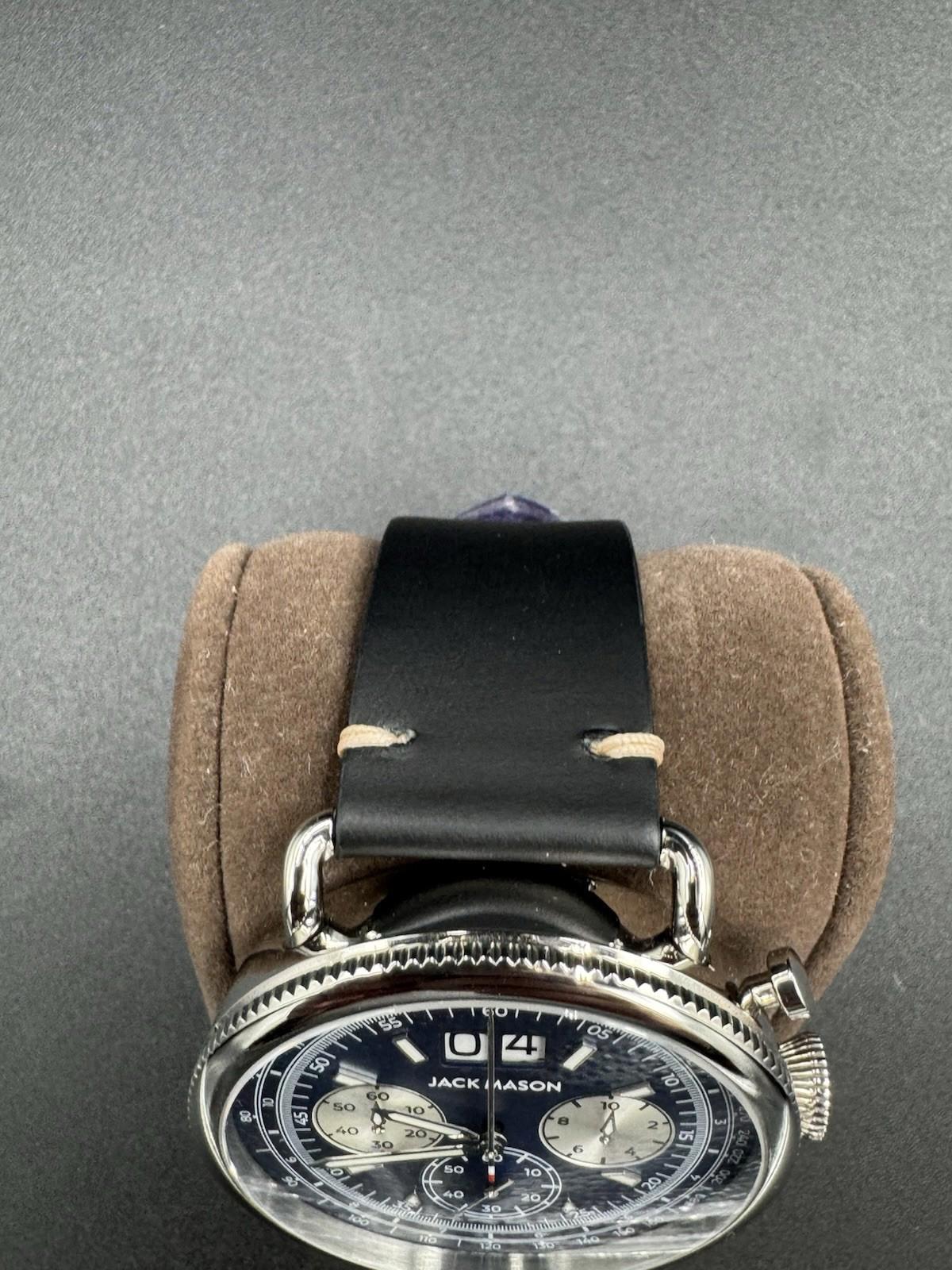Jack Mason Avigator Chronograph | 45mm | Sapphire Crystal | Brown Leather Very G