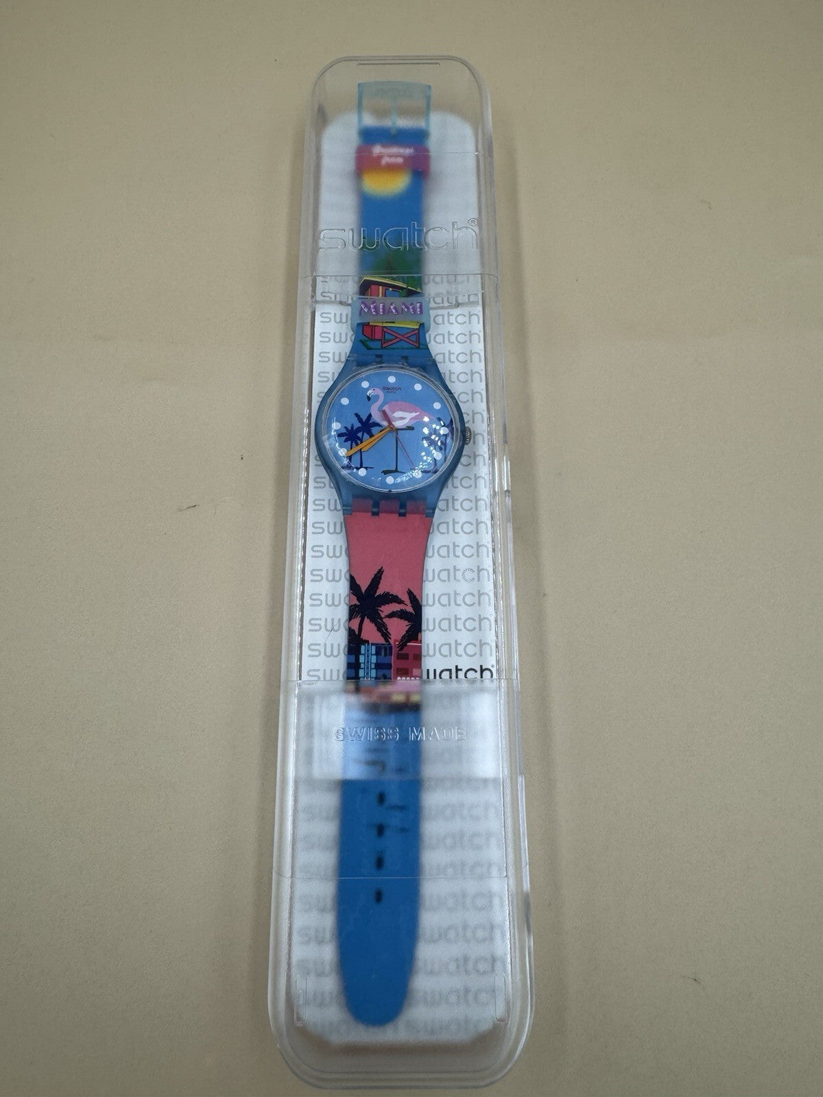 Swatch Watch MIAMI VIBES Limited Edition Art Deco Flare BRAND NEW GIFT BOX 2016