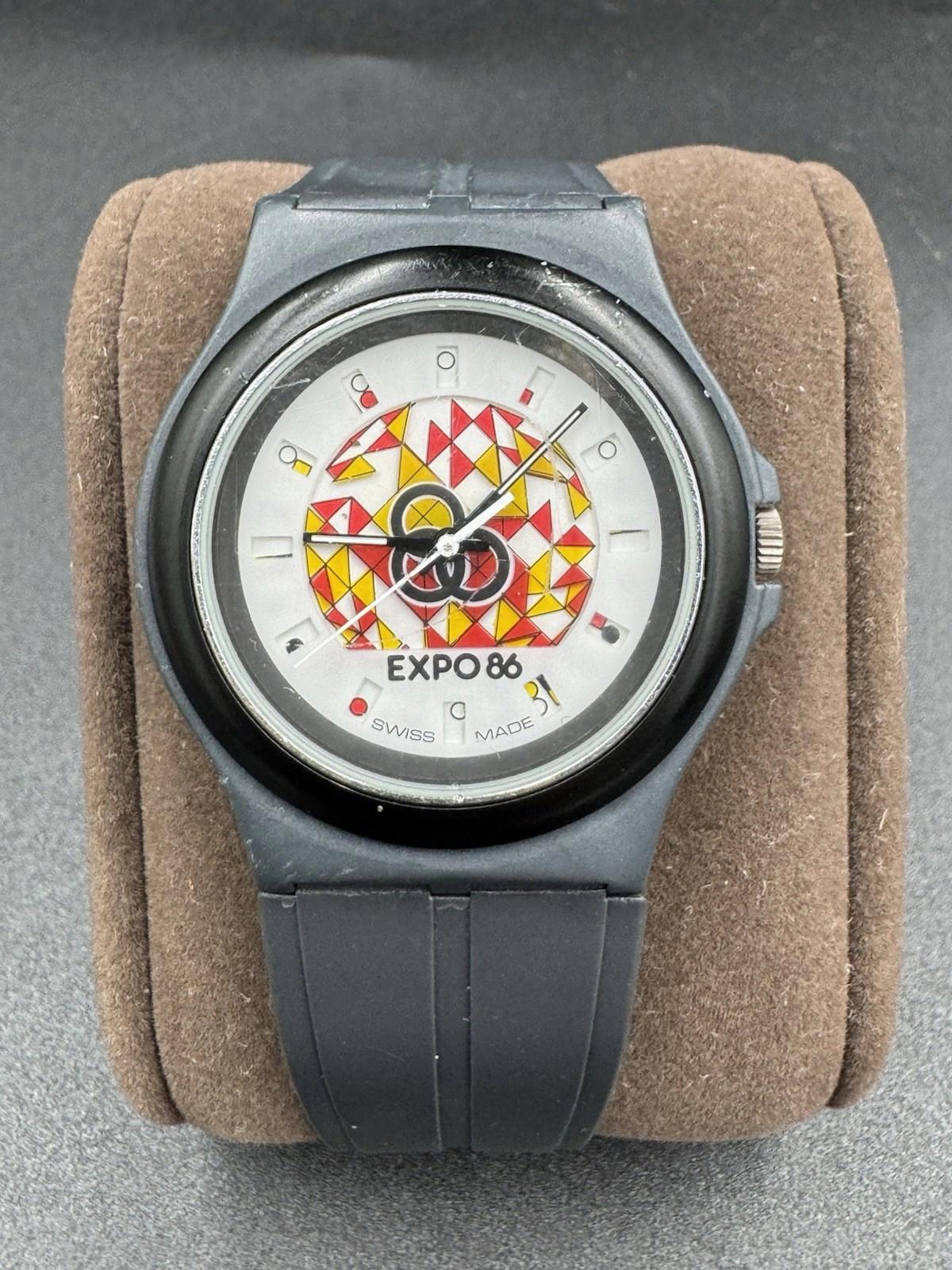 Swatch Expo 86 Quartz Vintage Men’s Watch - Needs Servicing , battery, and band